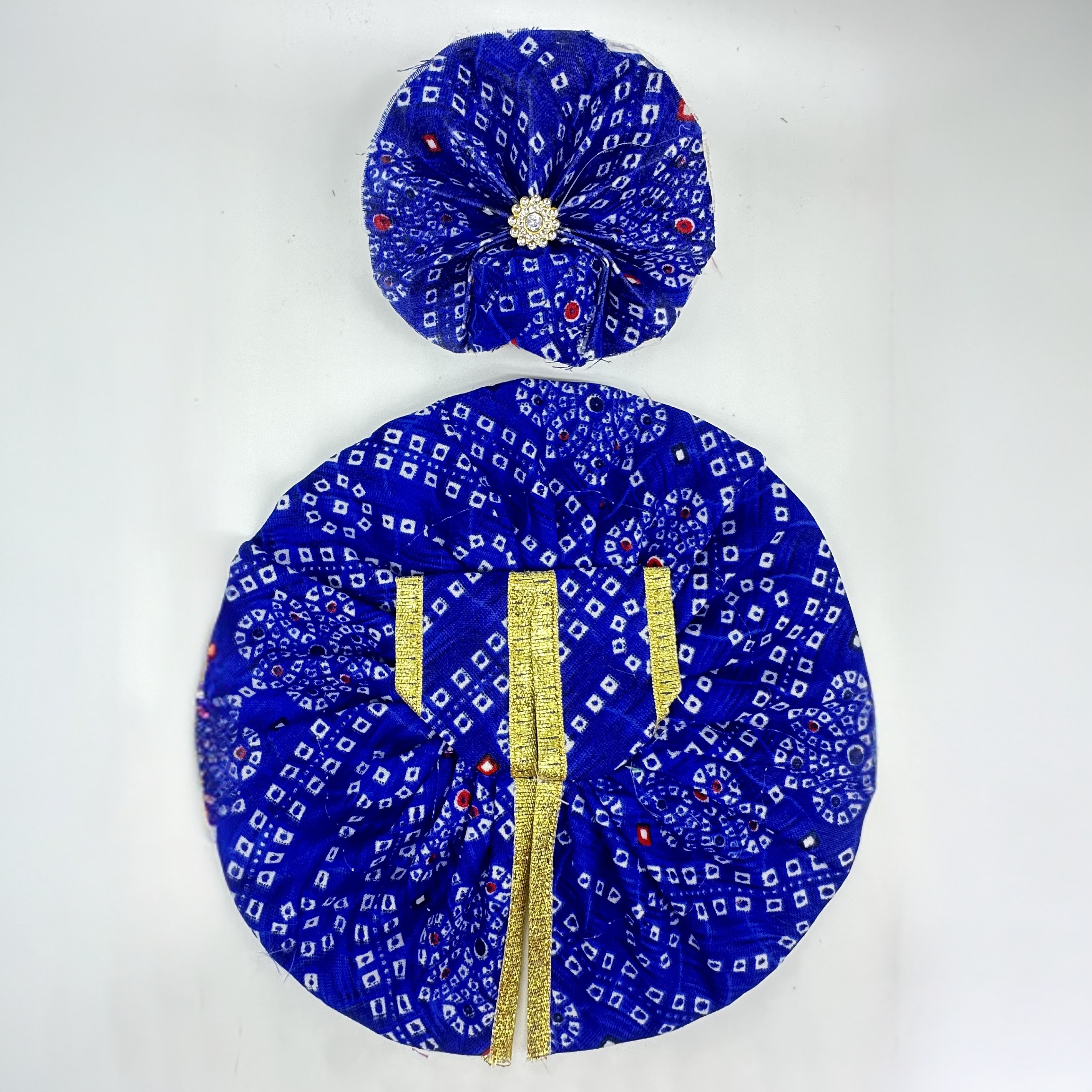 Cotton Radha Shyam Poshak Dress With Mukut