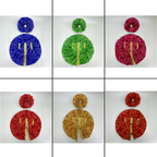 Cotton Radha Shyam Poshak Dress With Mukut - Pack of 12