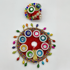 Rajasthani Mirror Poshak With Mukut For Laddu gopal