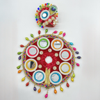 Rajasthani Mirror Poshak With Mukut For Laddu gopal