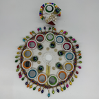 Rajasthani Mirror Poshak With Mukut For Laddu gopal