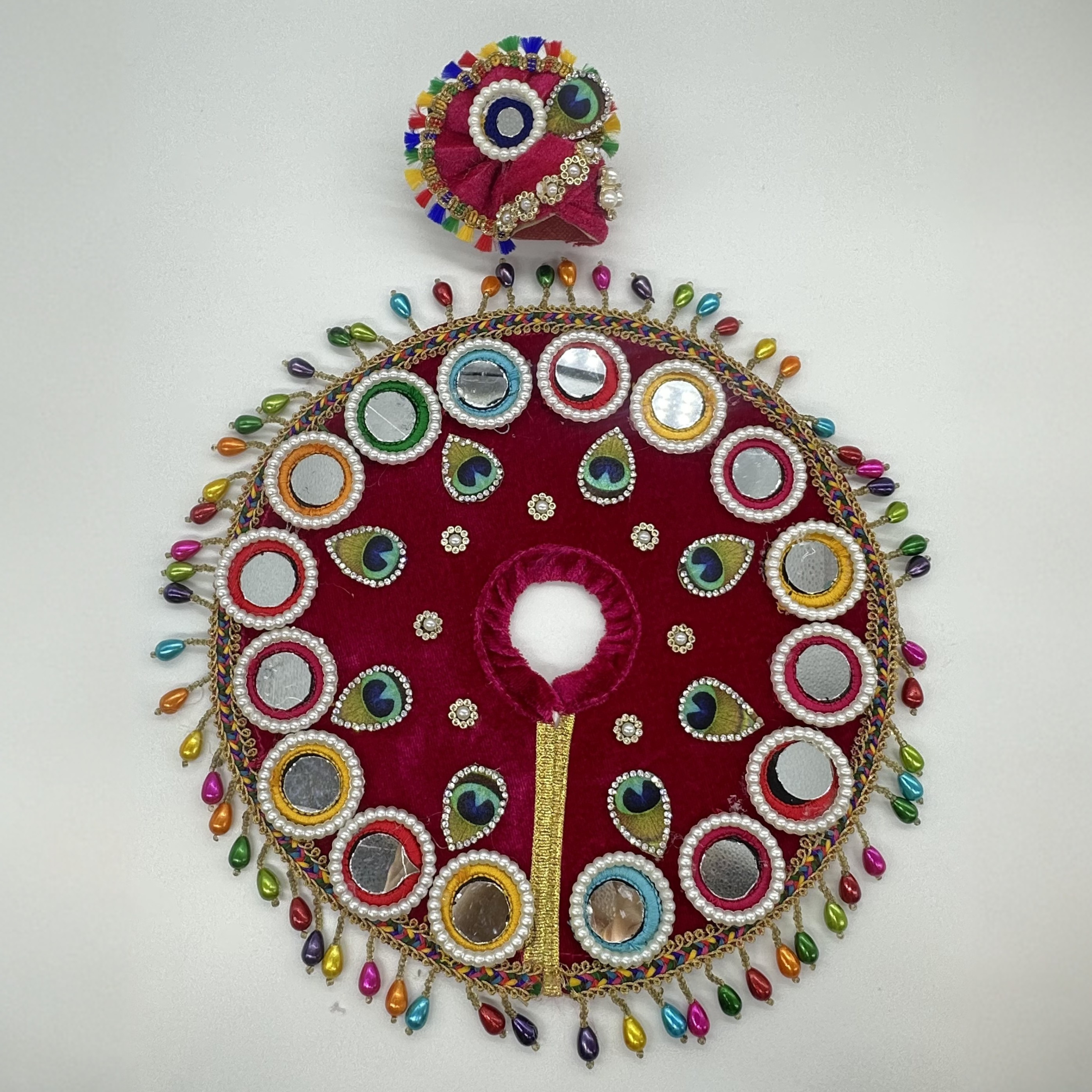 Rajasthani Mirror Poshak With Mukut For Laddu gopal