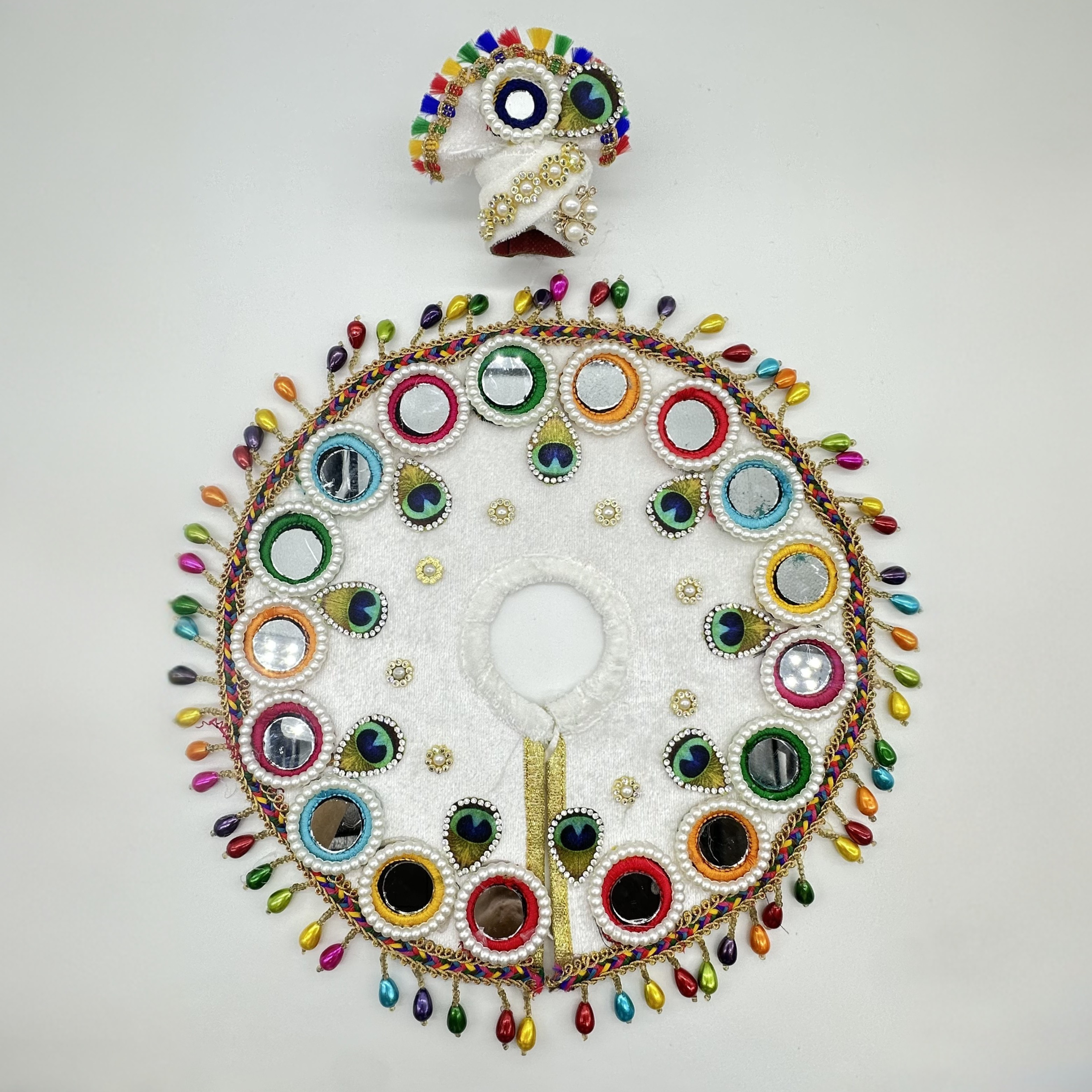 Rajasthani Mirror Poshak With Mukut For Laddu gopal