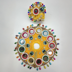 Rajasthani Mirror Poshak With Mukut For Laddu gopal