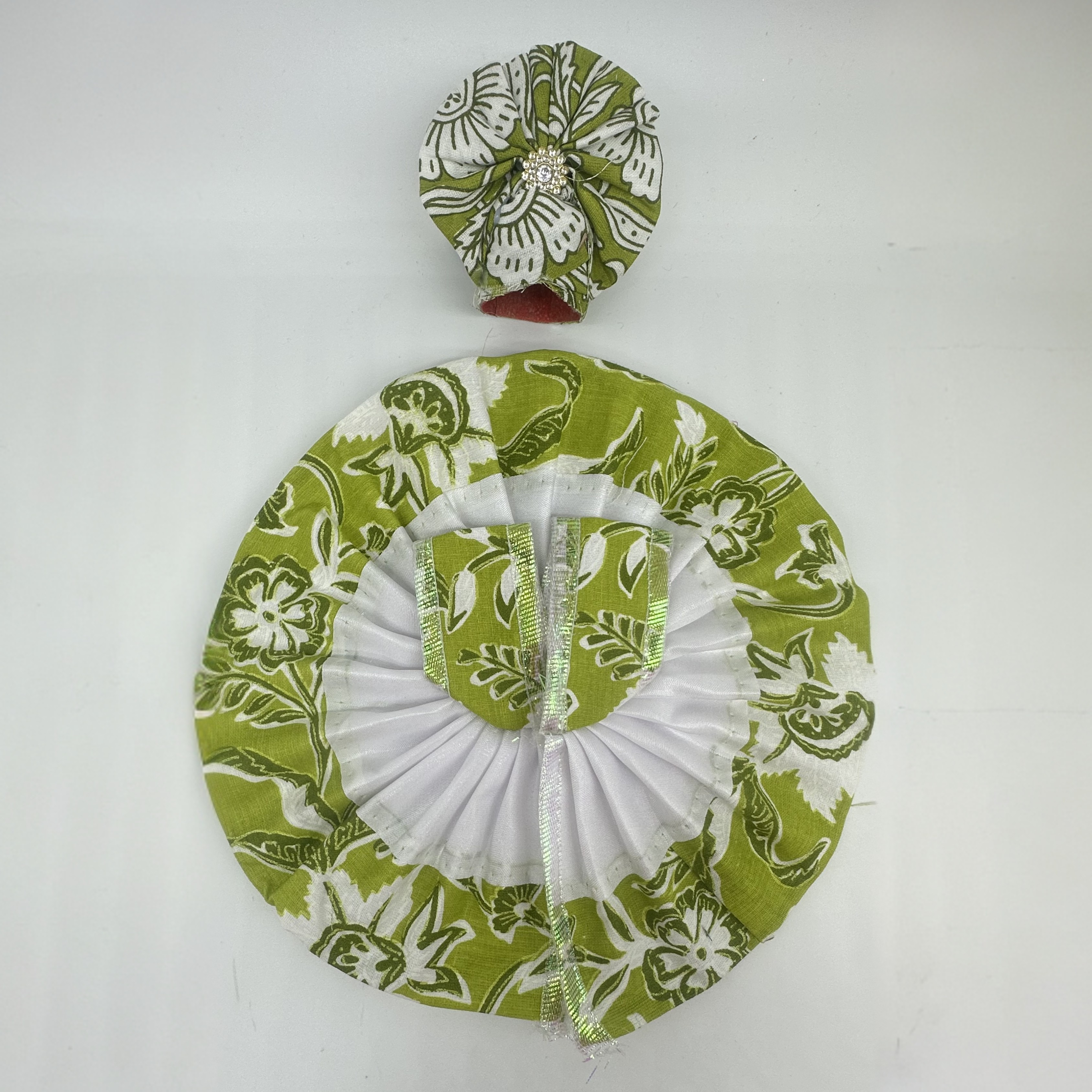 Cotton Rajeshwari Poshak Dress With Mukut