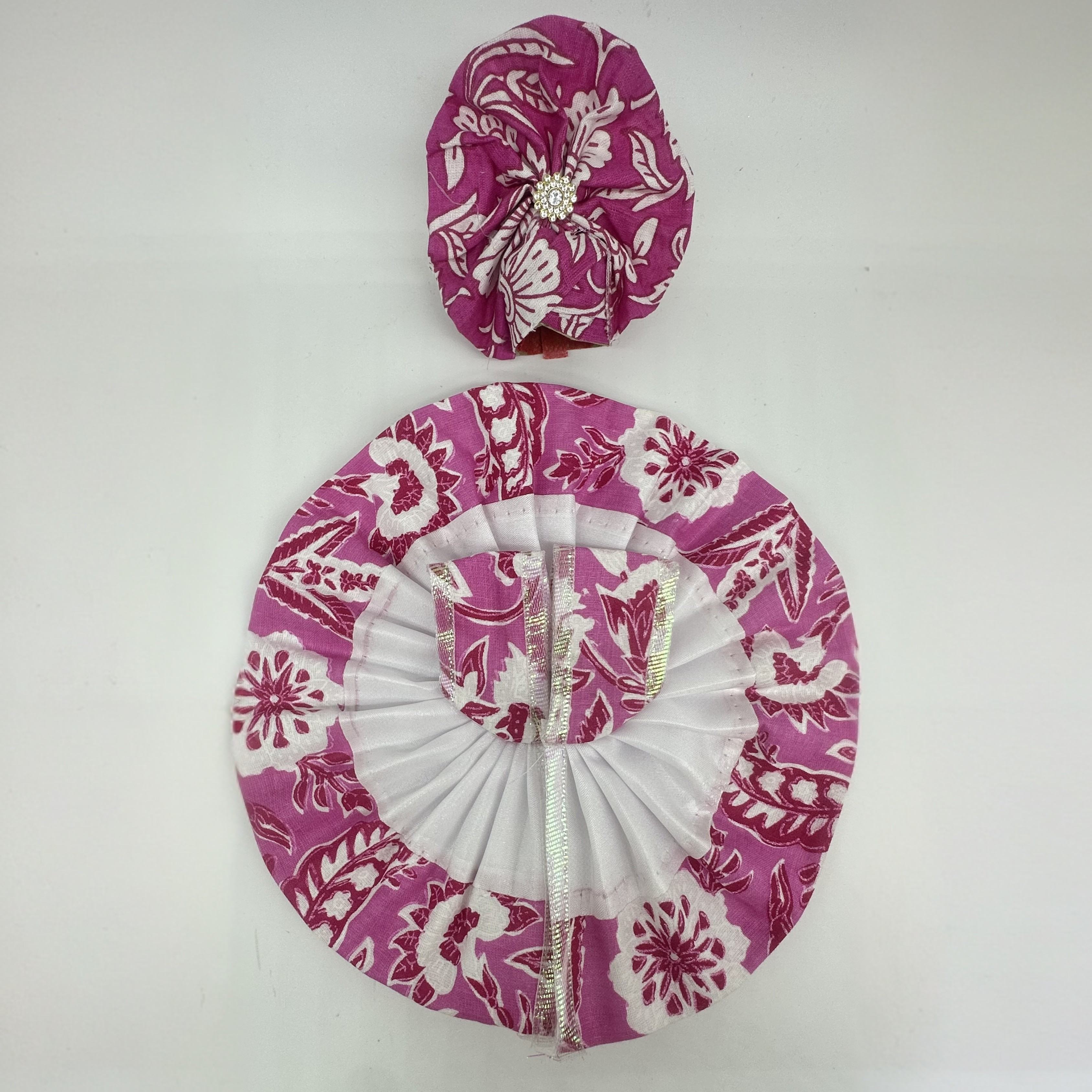 Cotton Rajeshwari Poshak Dress With Mukut