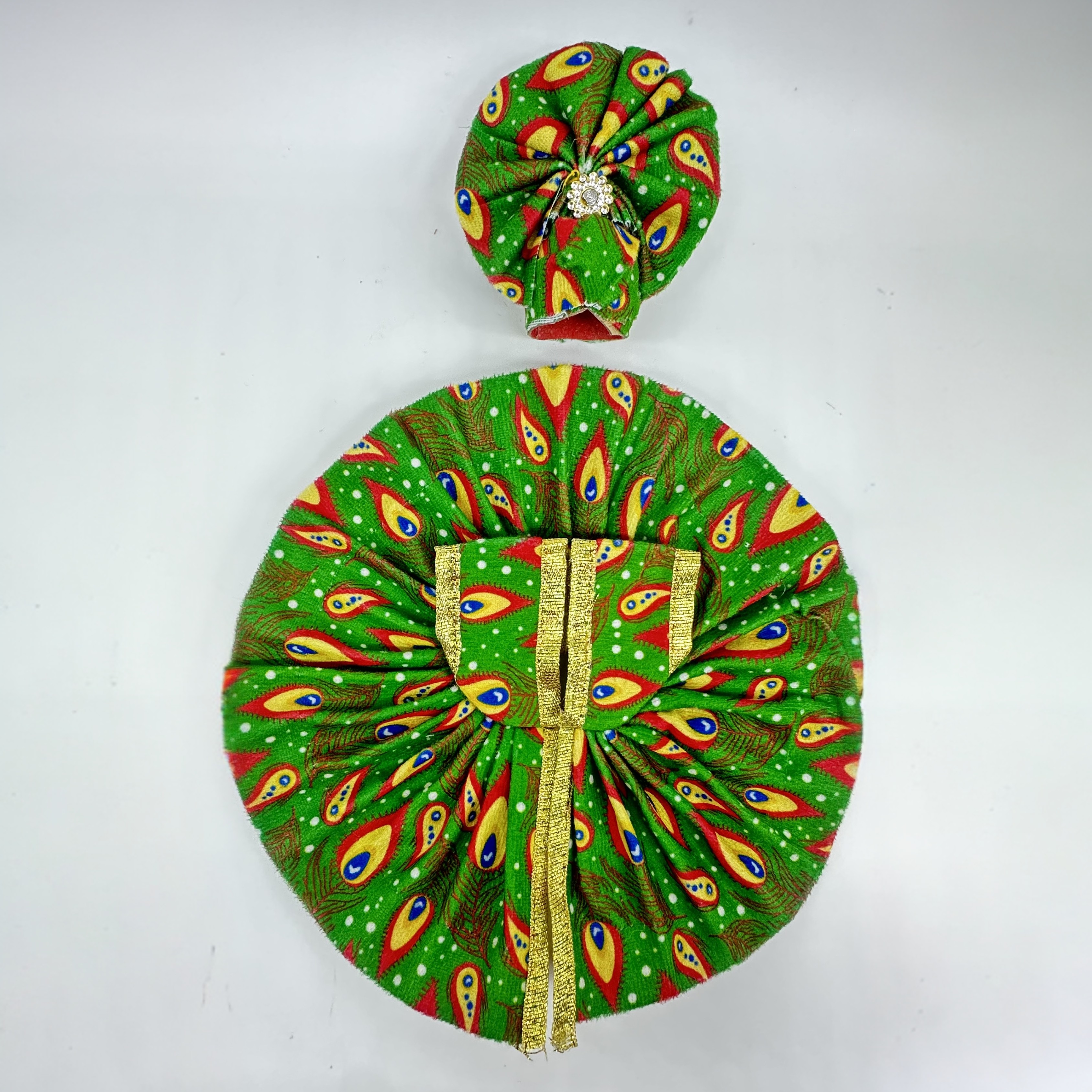 Cotton Raj Leela Poshak Dress With Mukut