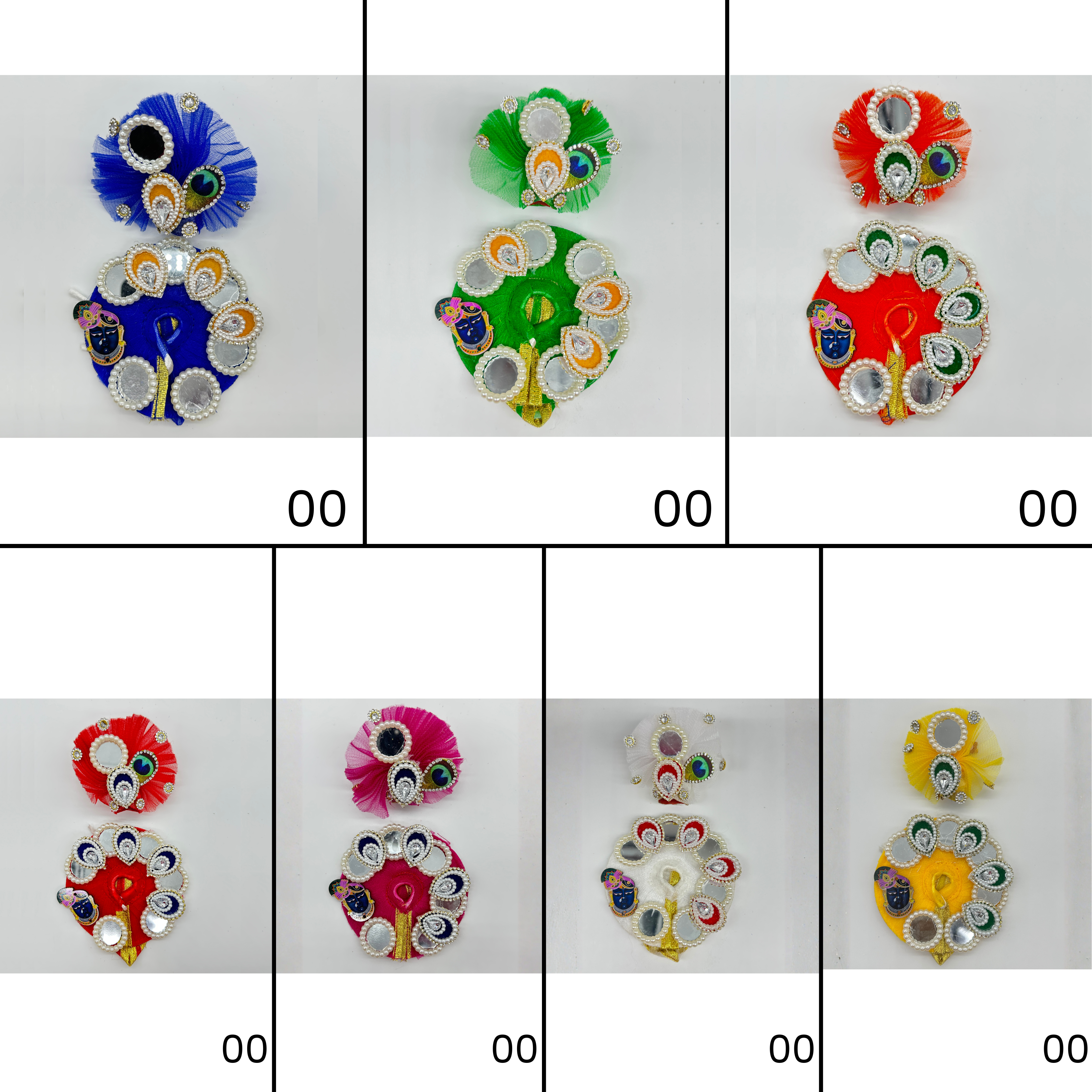 Shrinathji Swaroop Poshak With Mukut For Laddu Gopal