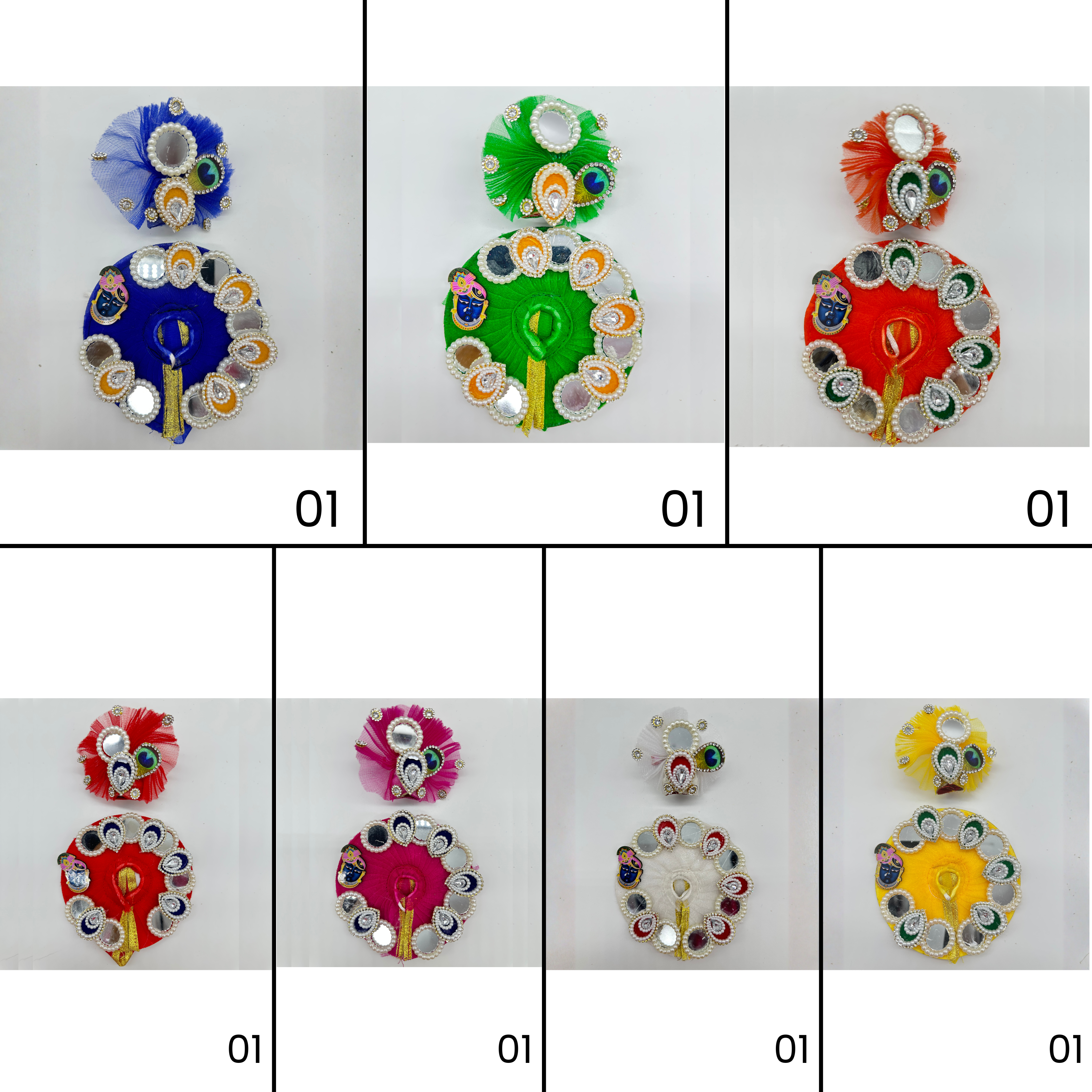 Shrinathji Swaroop Poshak With Mukut For Laddu Gopal