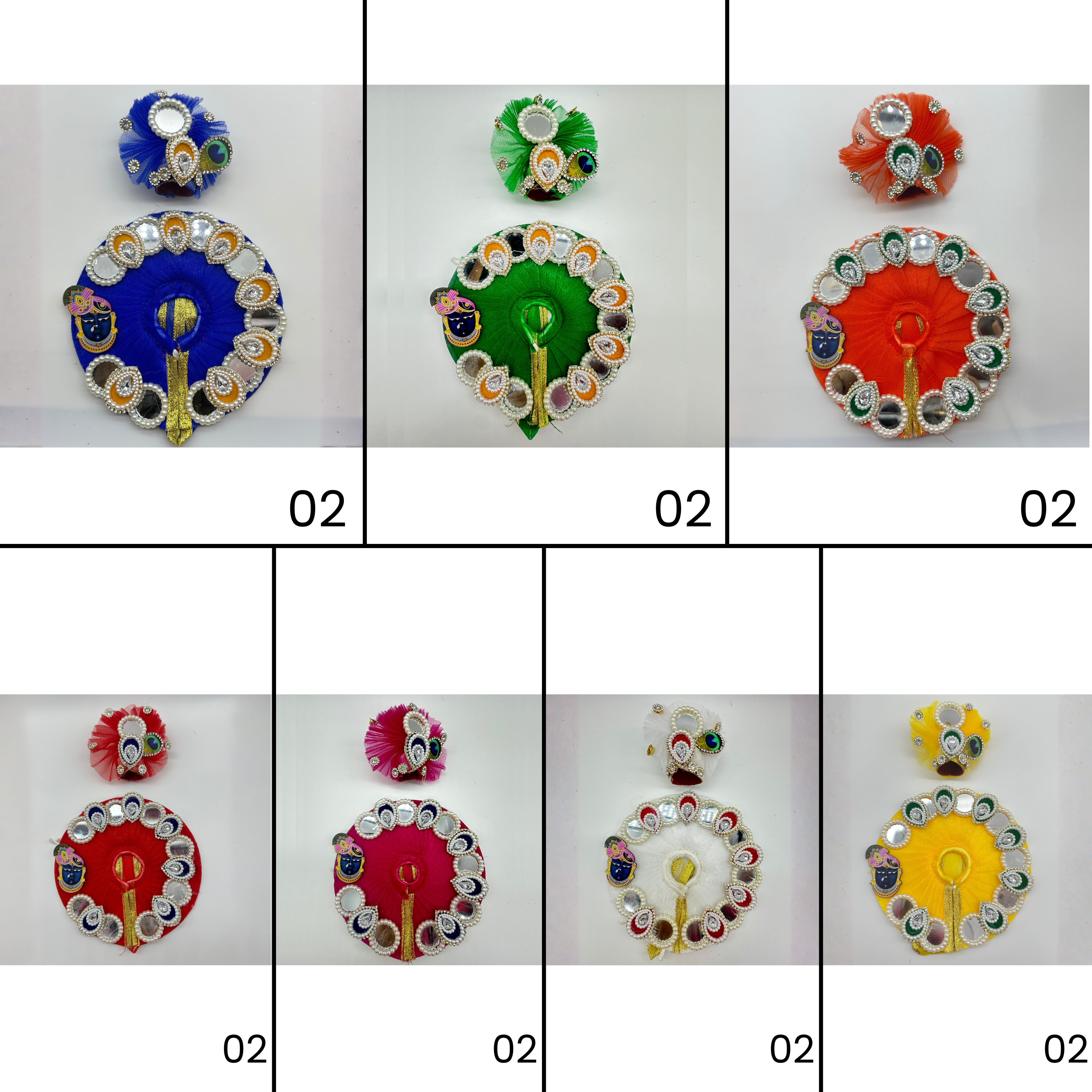 Shrinathji Swaroop Poshak With Mukut For Laddu Gopal