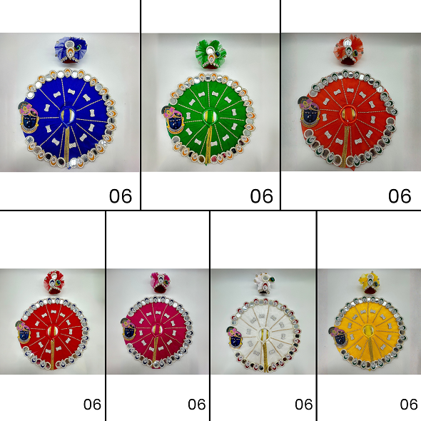 Shrinathji Swaroop Poshak With Mukut For Laddu Gopal -Pack of 7