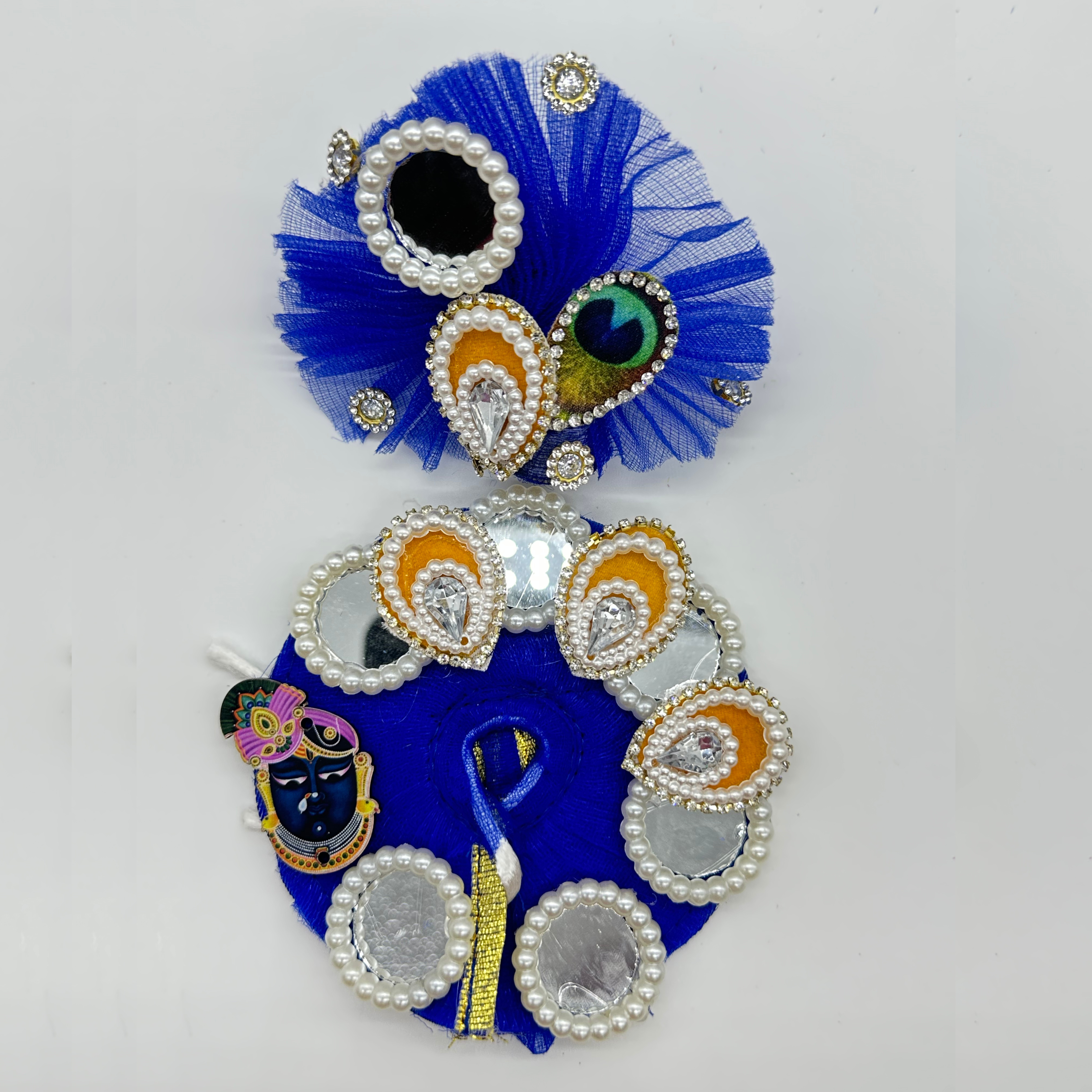 Shrinathji Swaroop Poshak With Mukut For Laddu Gopal