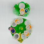 Shrinathji Swaroop Poshak With Mukut For Laddu Gopal