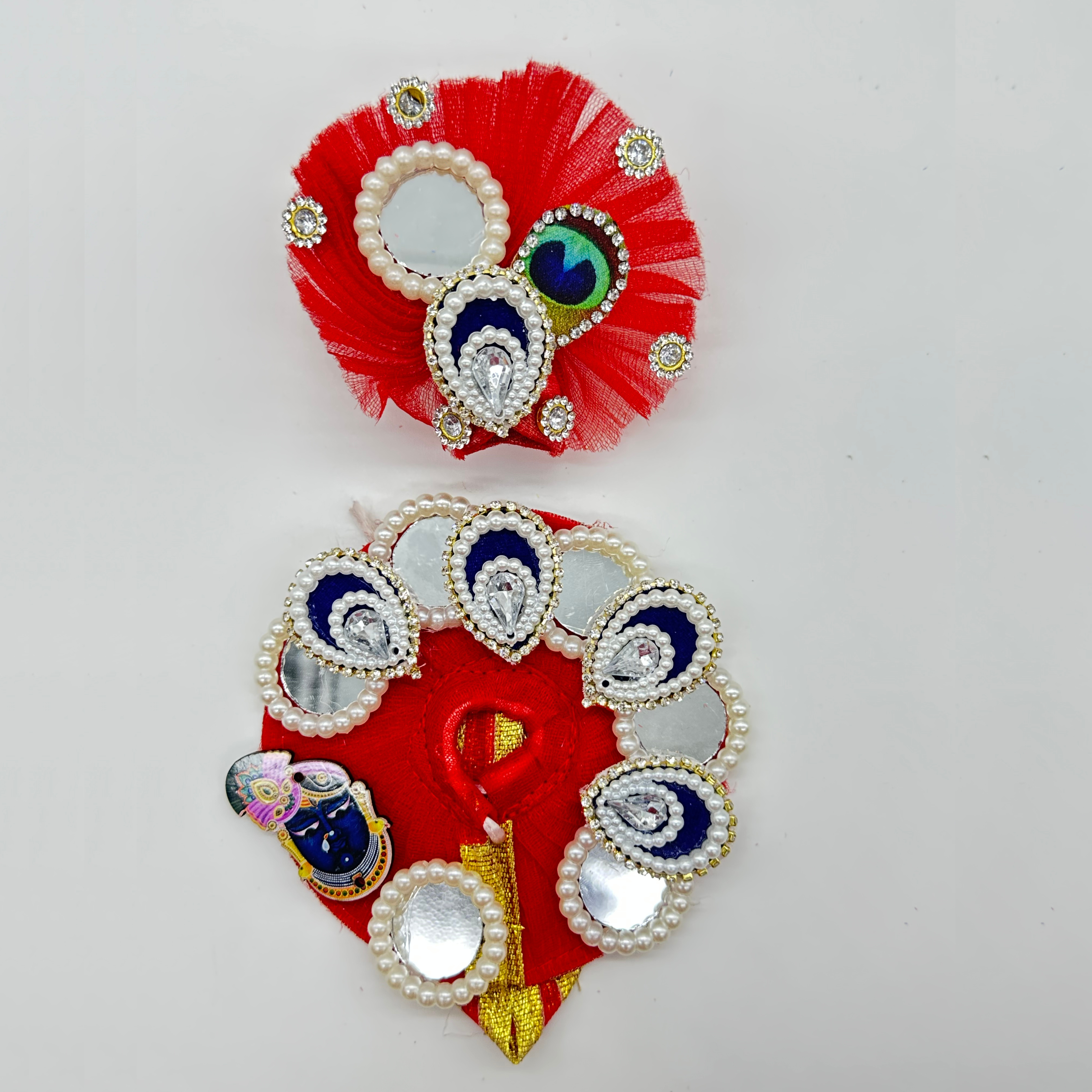Shrinathji Swaroop Poshak With Mukut For Laddu Gopal