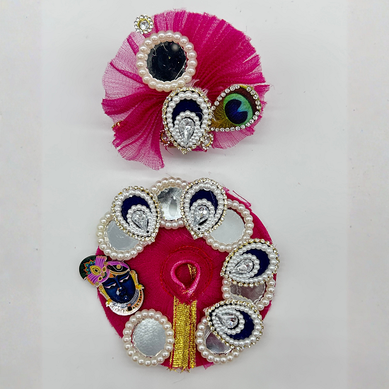 Shrinathji Swaroop Poshak With Mukut For Laddu Gopal