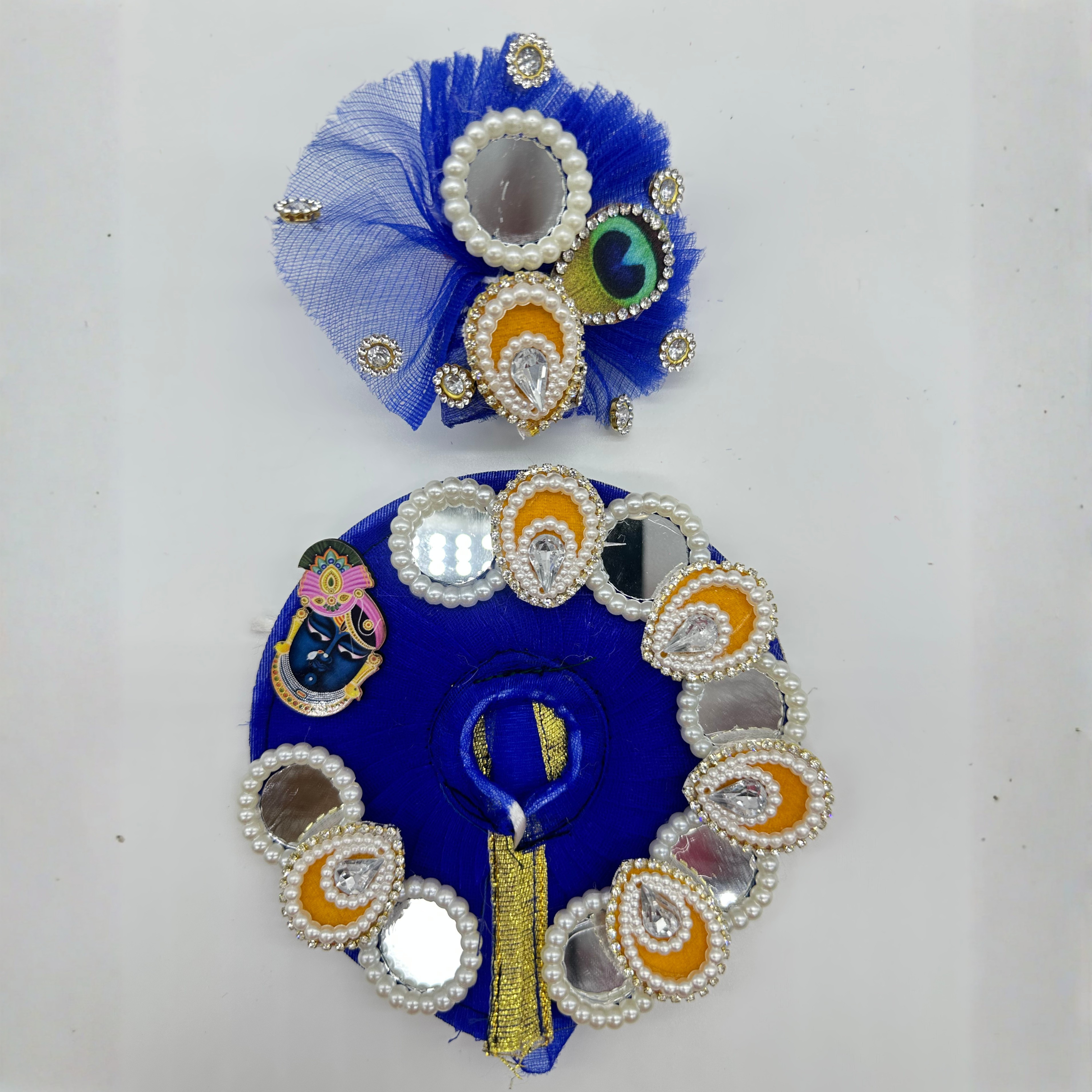 Shrinathji Swaroop Poshak With Mukut For Laddu Gopal