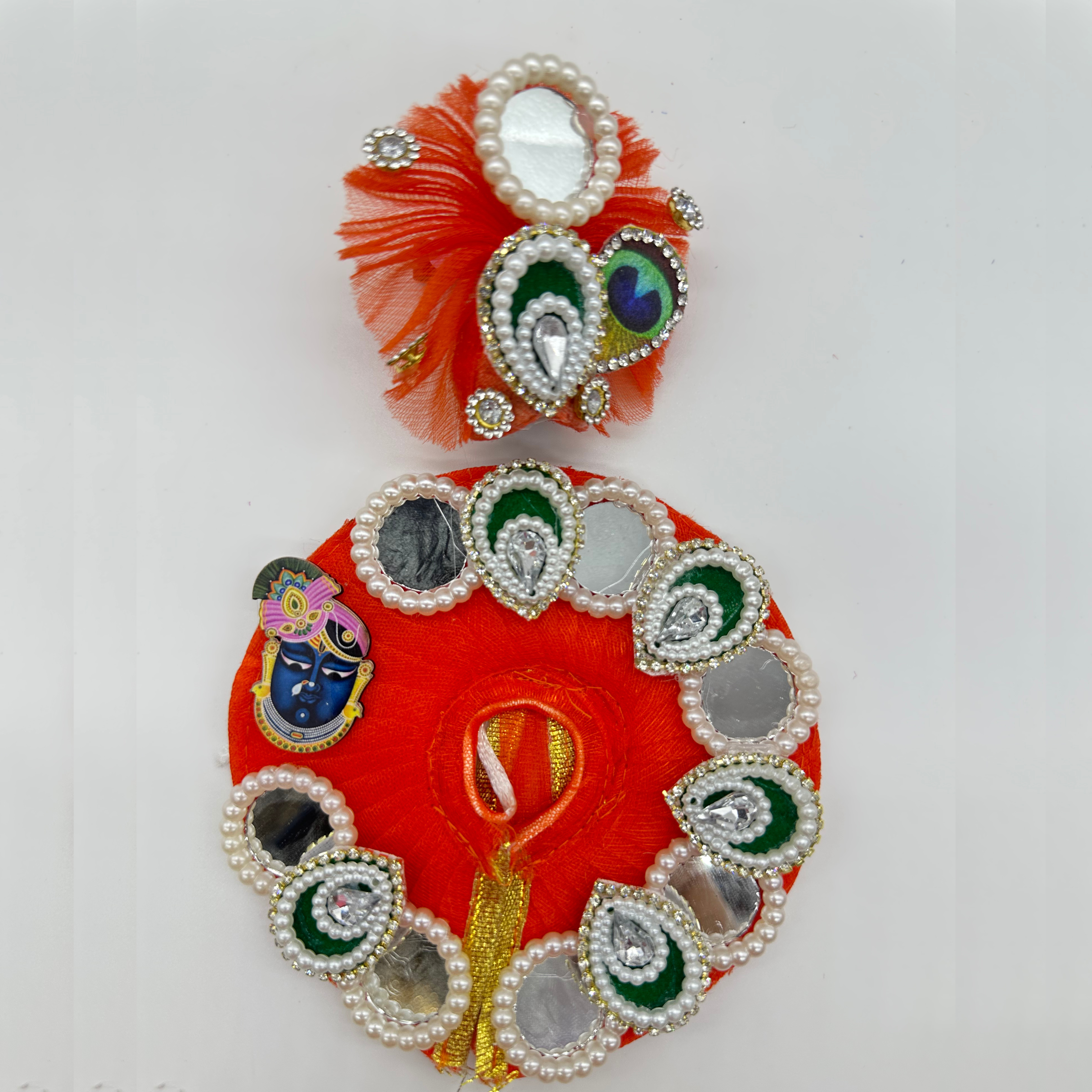 Shrinathji Swaroop Poshak With Mukut For Laddu Gopal