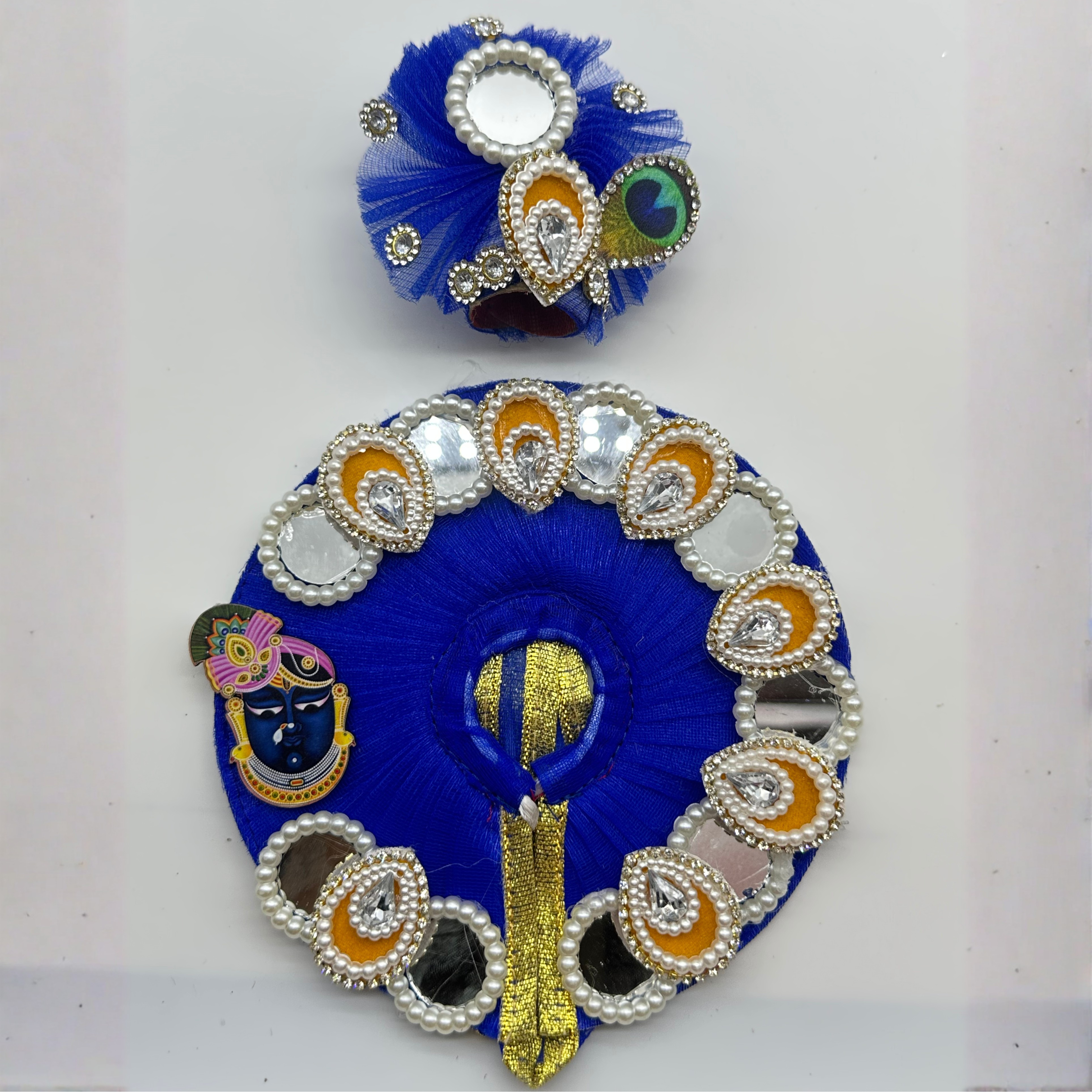 Shrinathji Swaroop Poshak With Mukut For Laddu Gopal