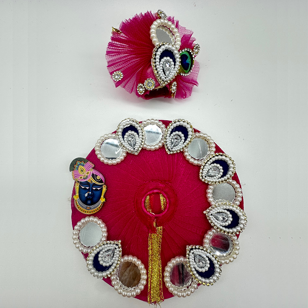 Shrinathji Swaroop Poshak With Mukut For Laddu Gopal