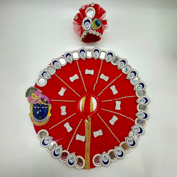 Shrinathji Swaroop Poshak With Mukut For Laddu Gopal