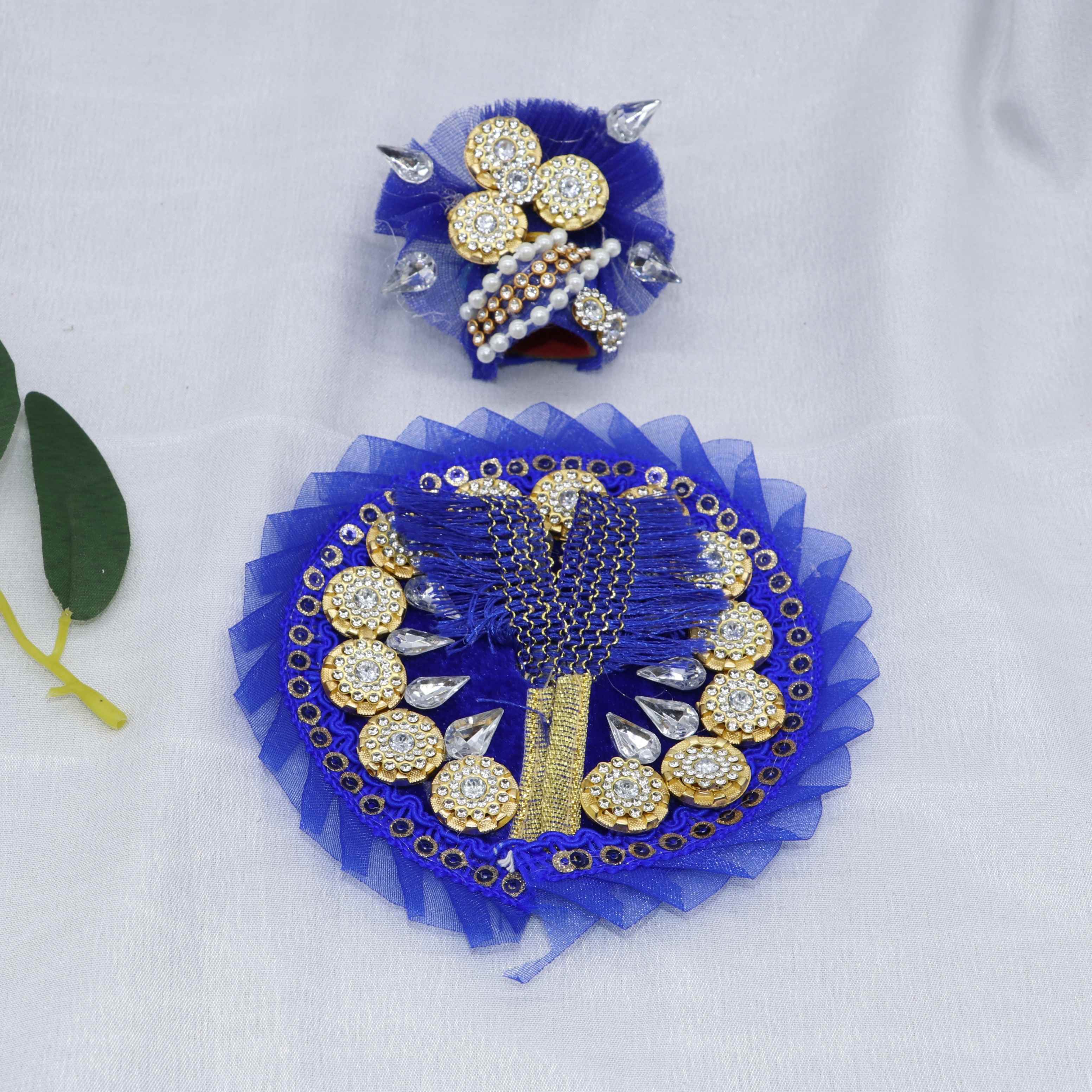 Stone Work Laddu Gopal Dress With Mukut