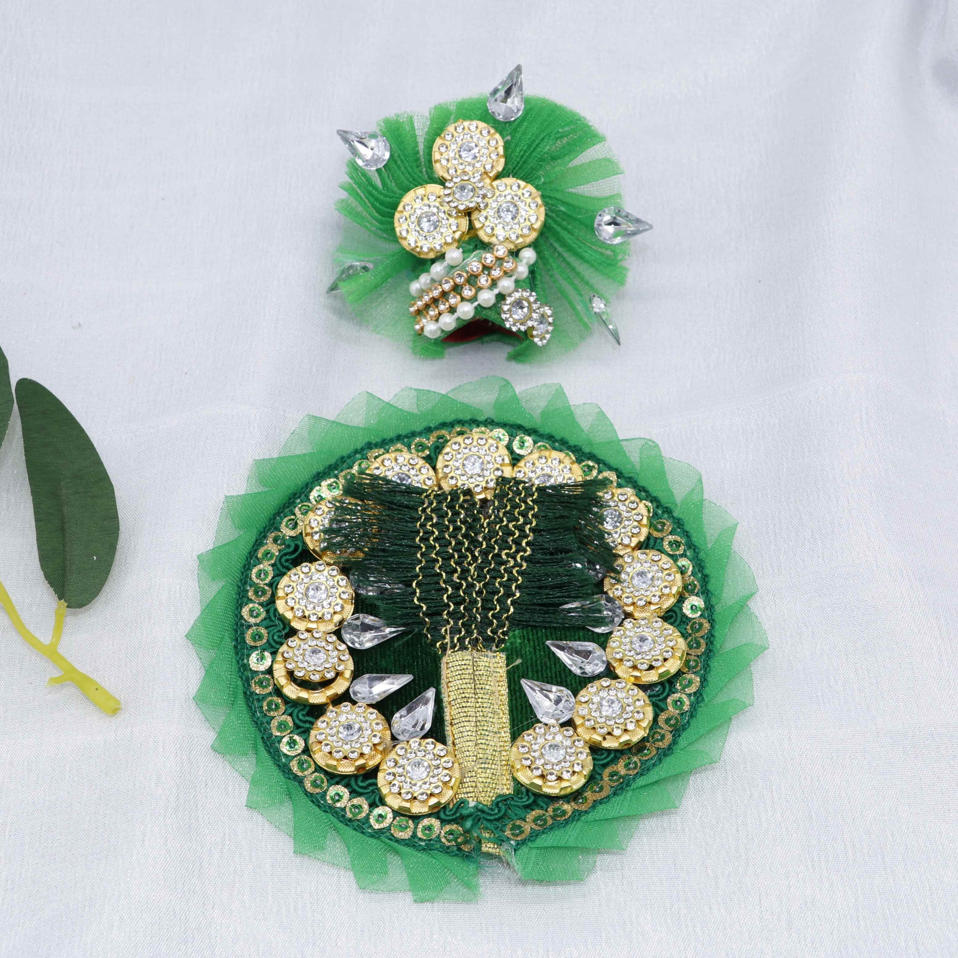 Stone Work Laddu Gopal Dress With Mukut