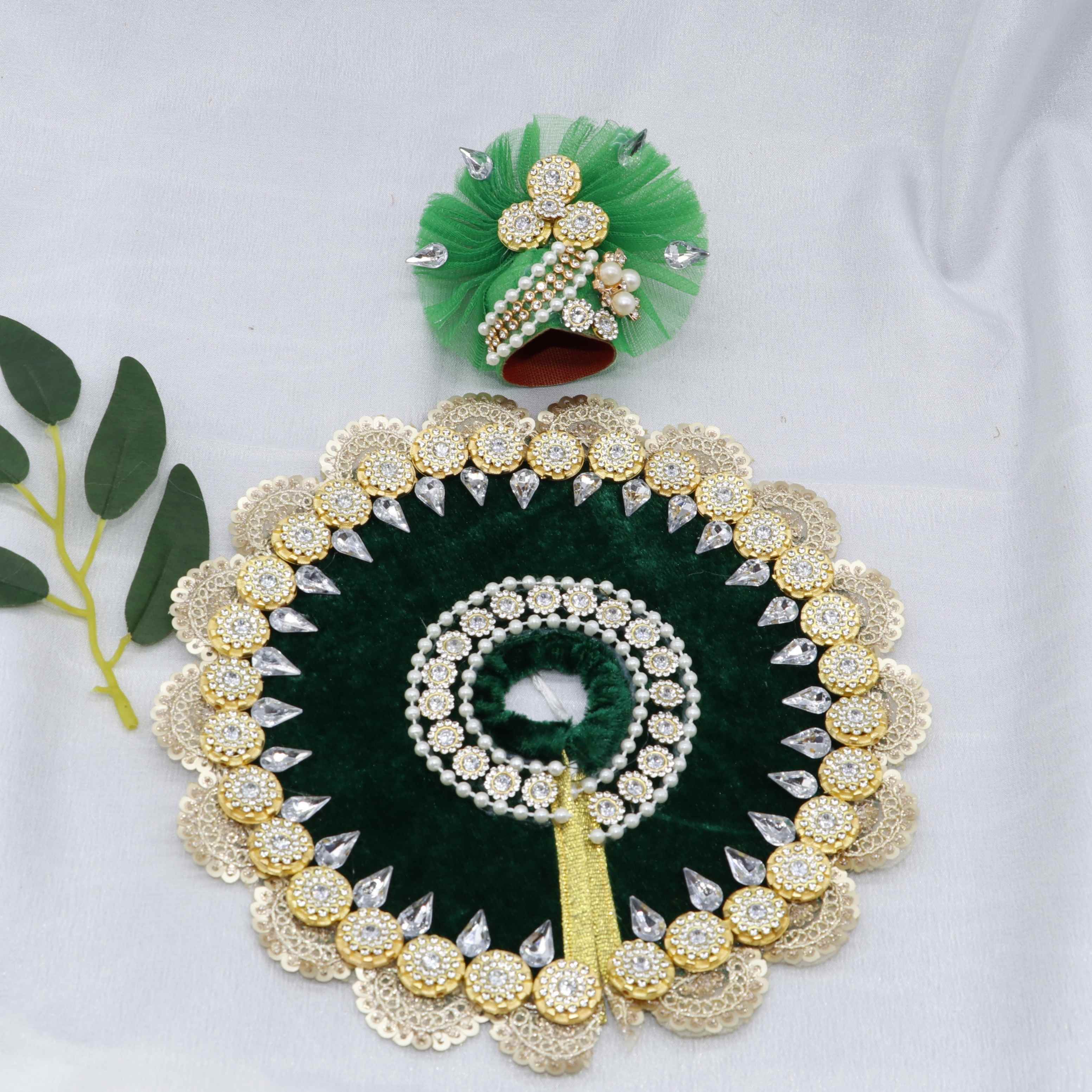 Stone Work Laddu Gopal Dress With Mukut