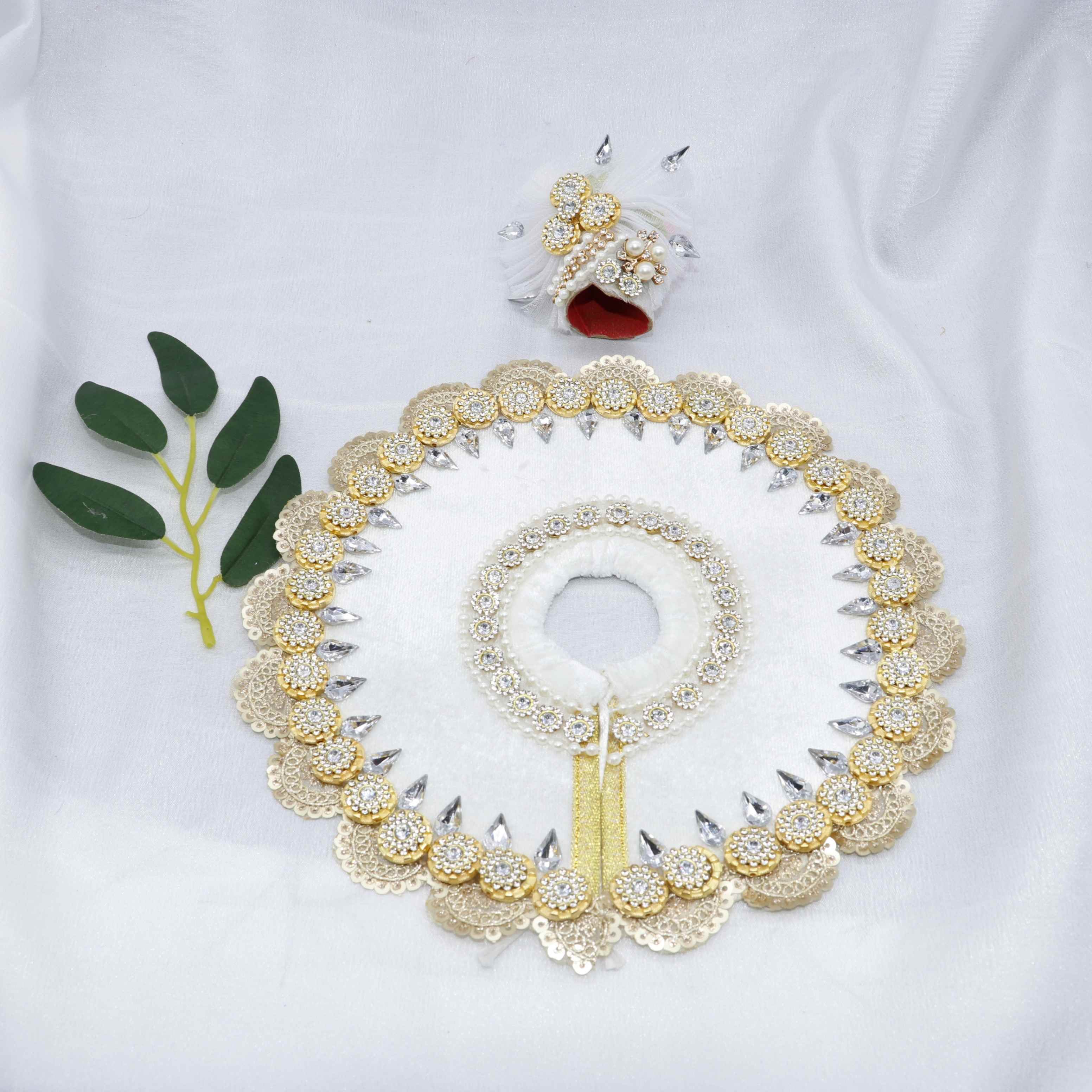 Stone Work Laddu Gopal Dress With Mukut