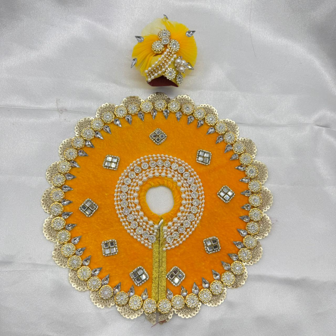 Stone Work Laddu Gopal Dress With Mukut