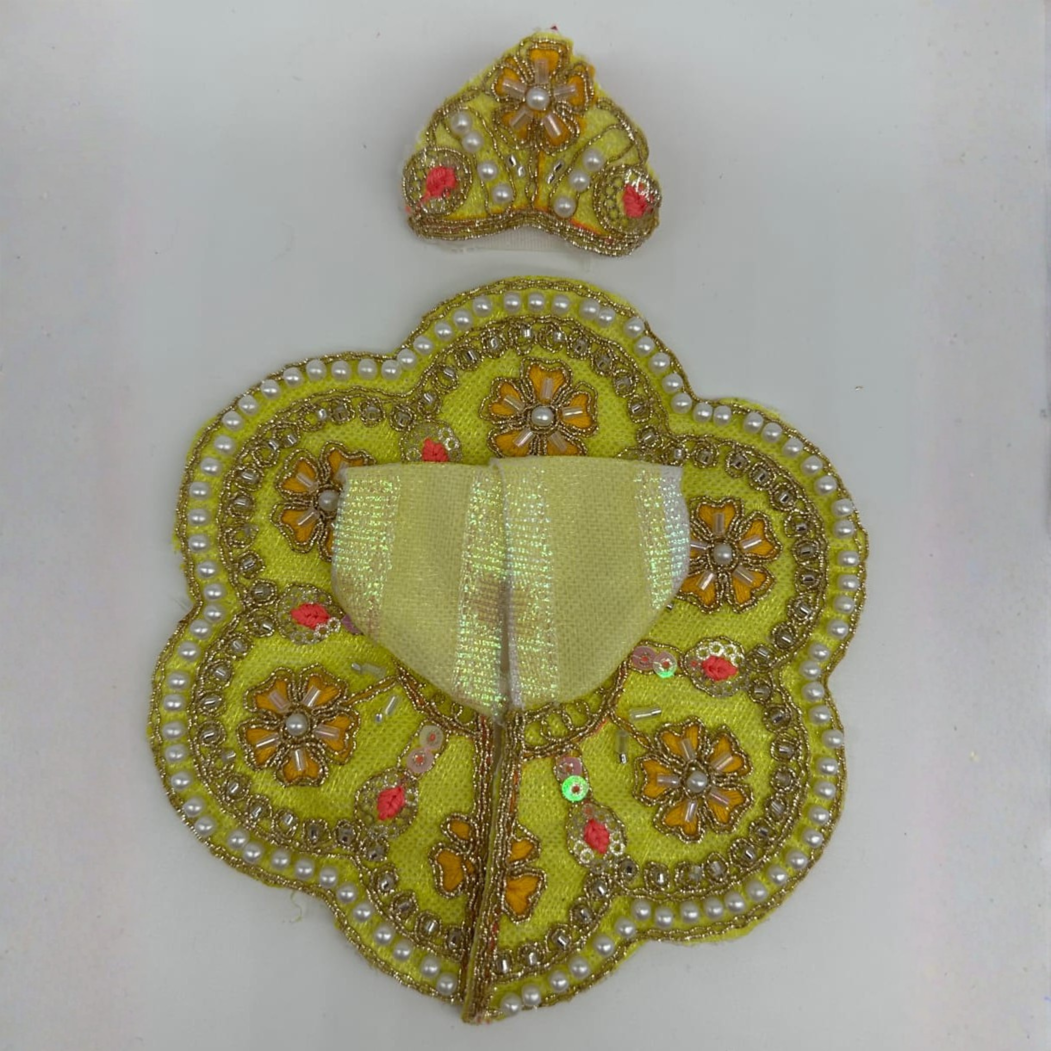 Suvarna Rekha  Poshak With Mukut For Laddu Gopal