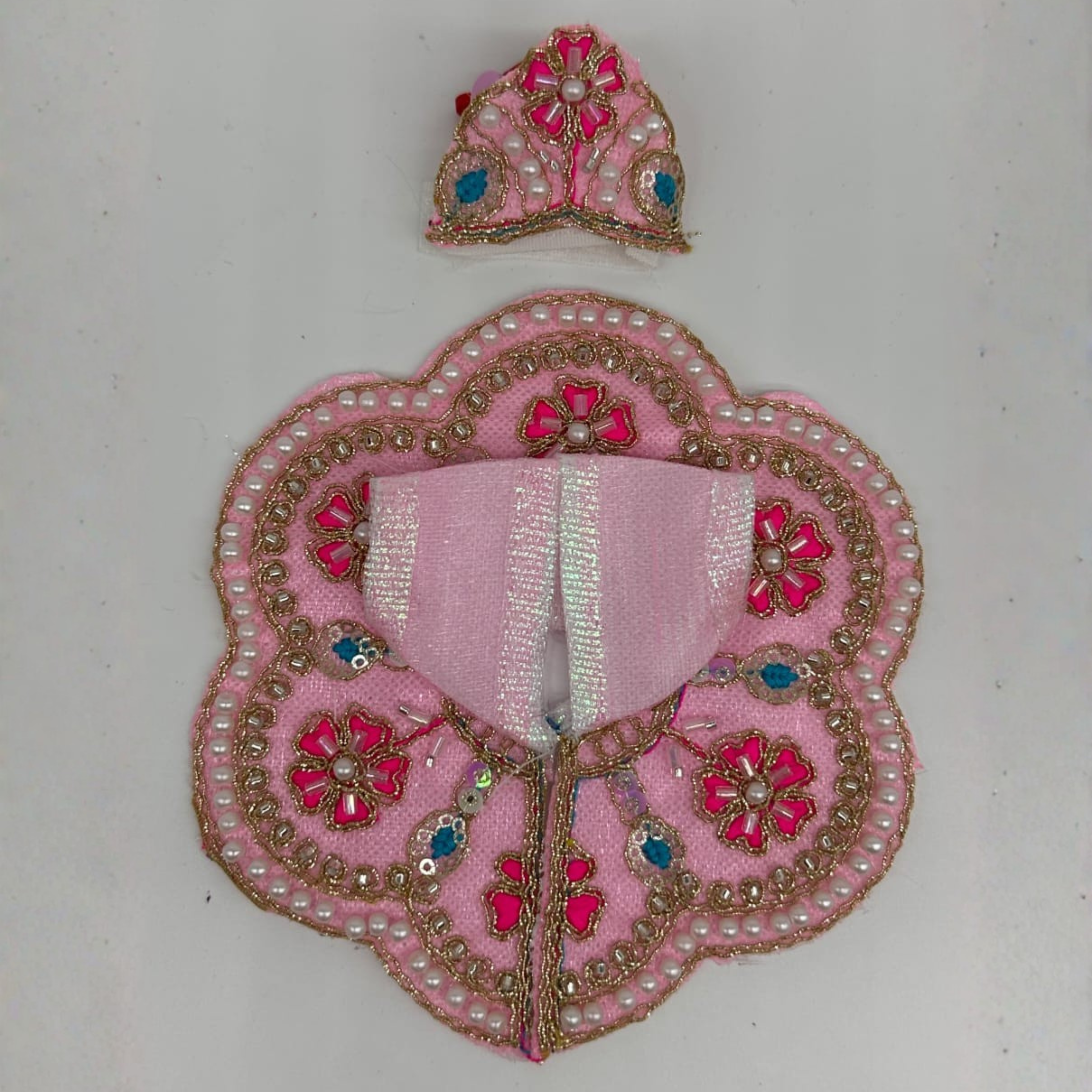 Suvarna Rekha  Poshak With Mukut For Laddu Gopal