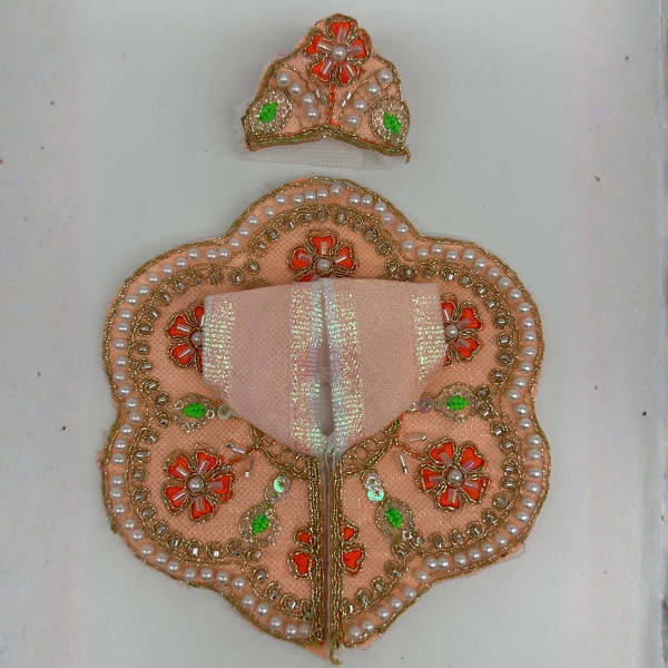 Suvarna Rekha  Poshak With Mukut For Laddu Gopal