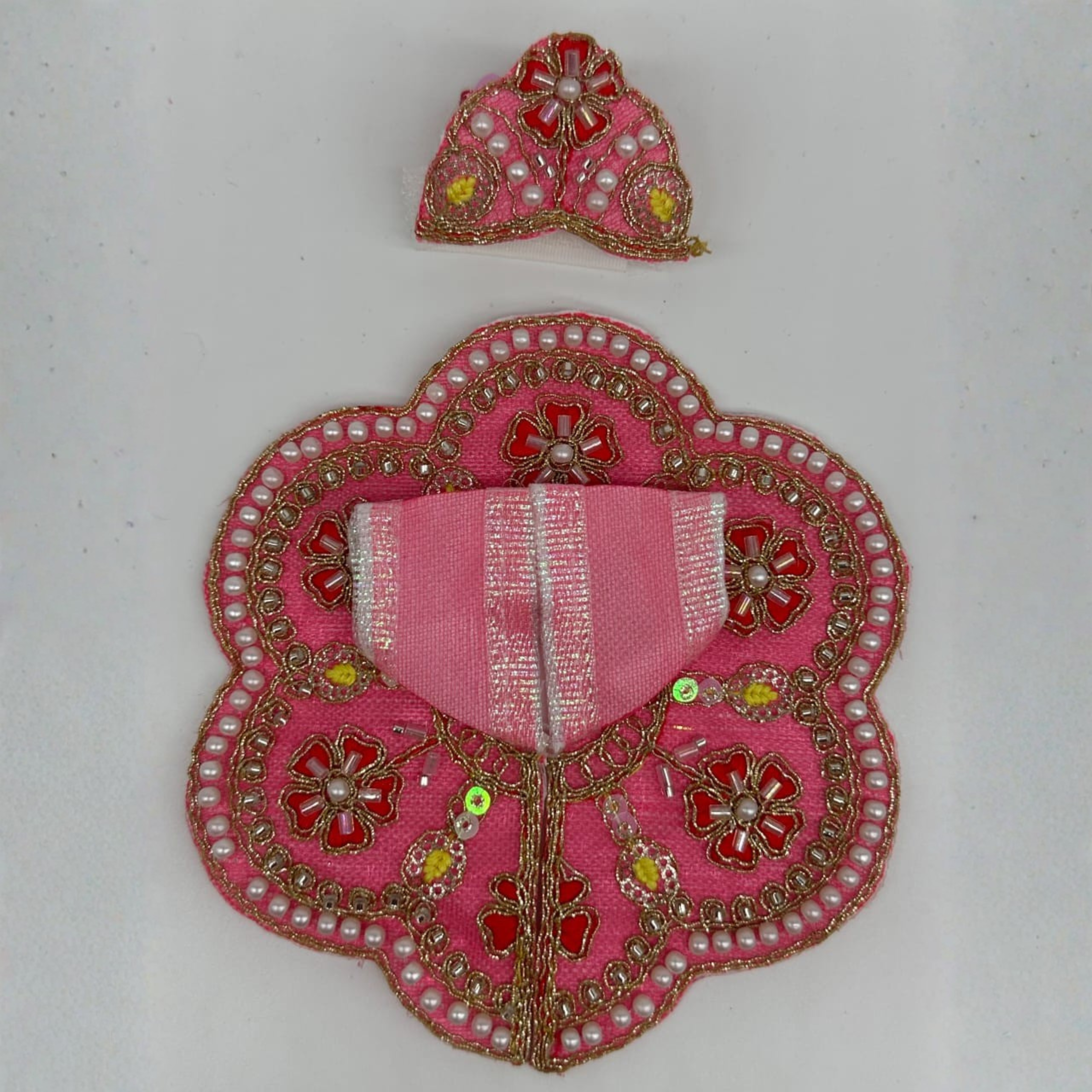 Suvarna Rekha  Poshak With Mukut For Laddu Gopal