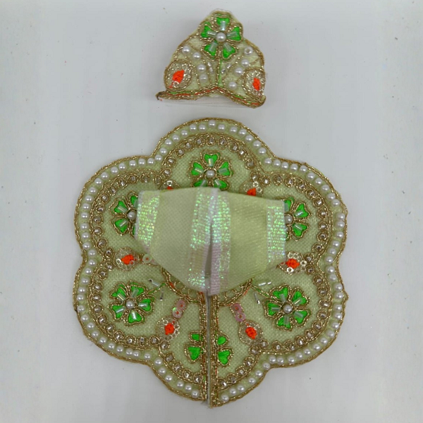 Suvarna Rekha  Poshak With Mukut For Laddu Gopal