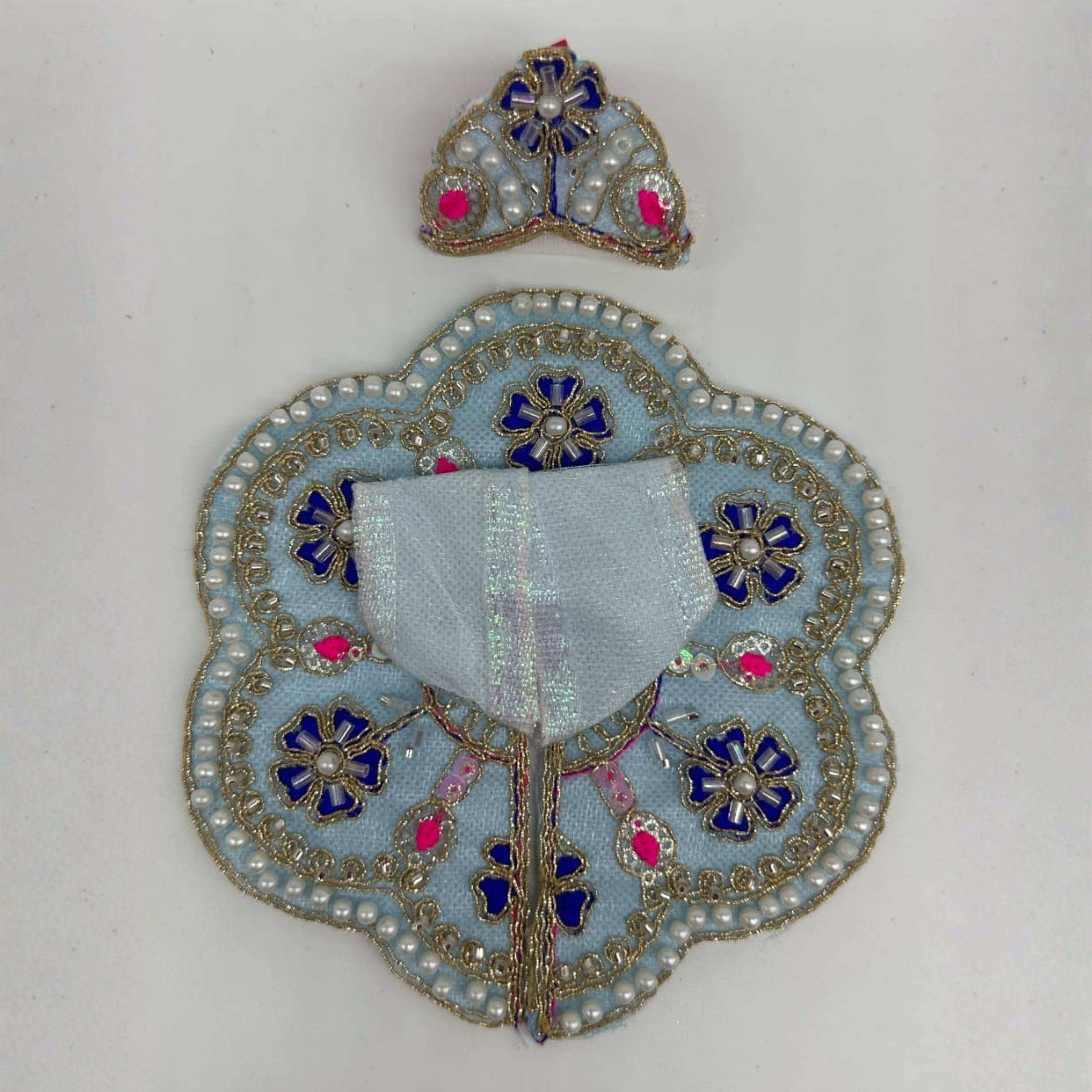 Suvarna Rekha  Poshak With Mukut For Laddu Gopal