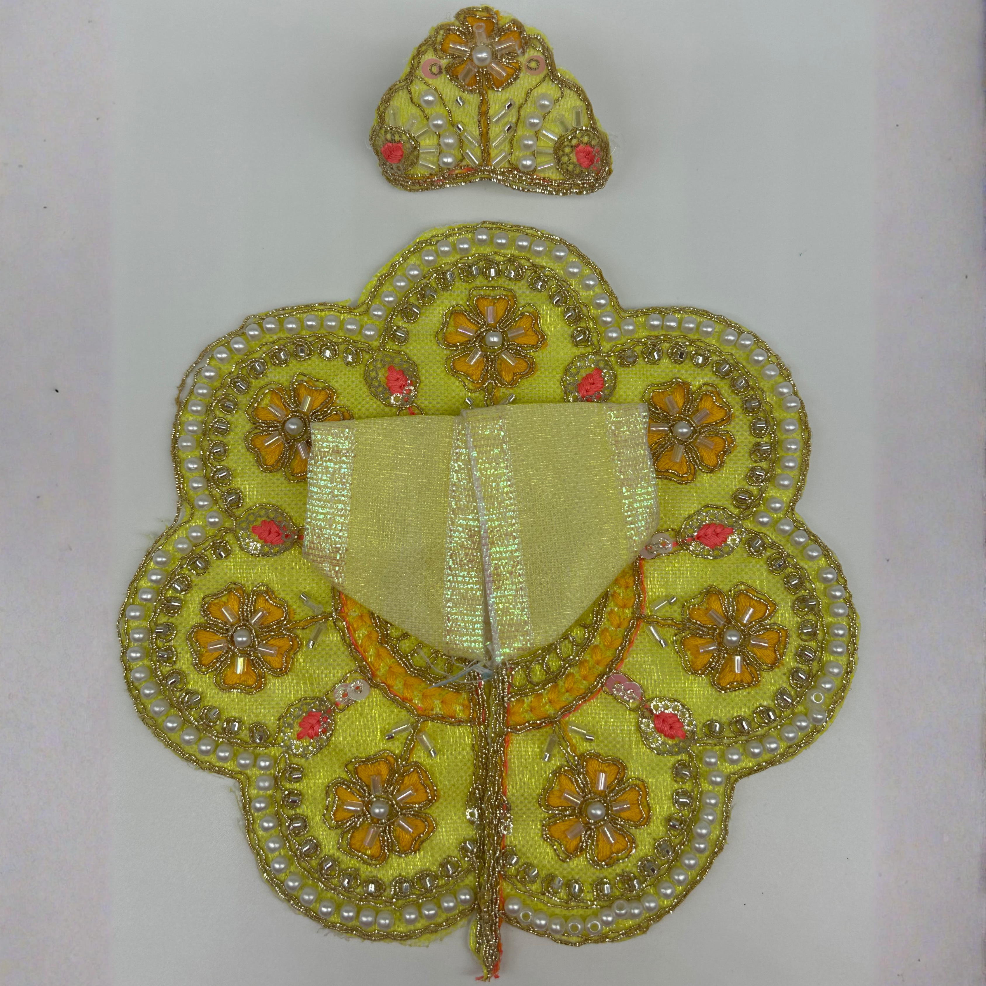 Suvarna Rekha  Poshak With Mukut For Laddu Gopal