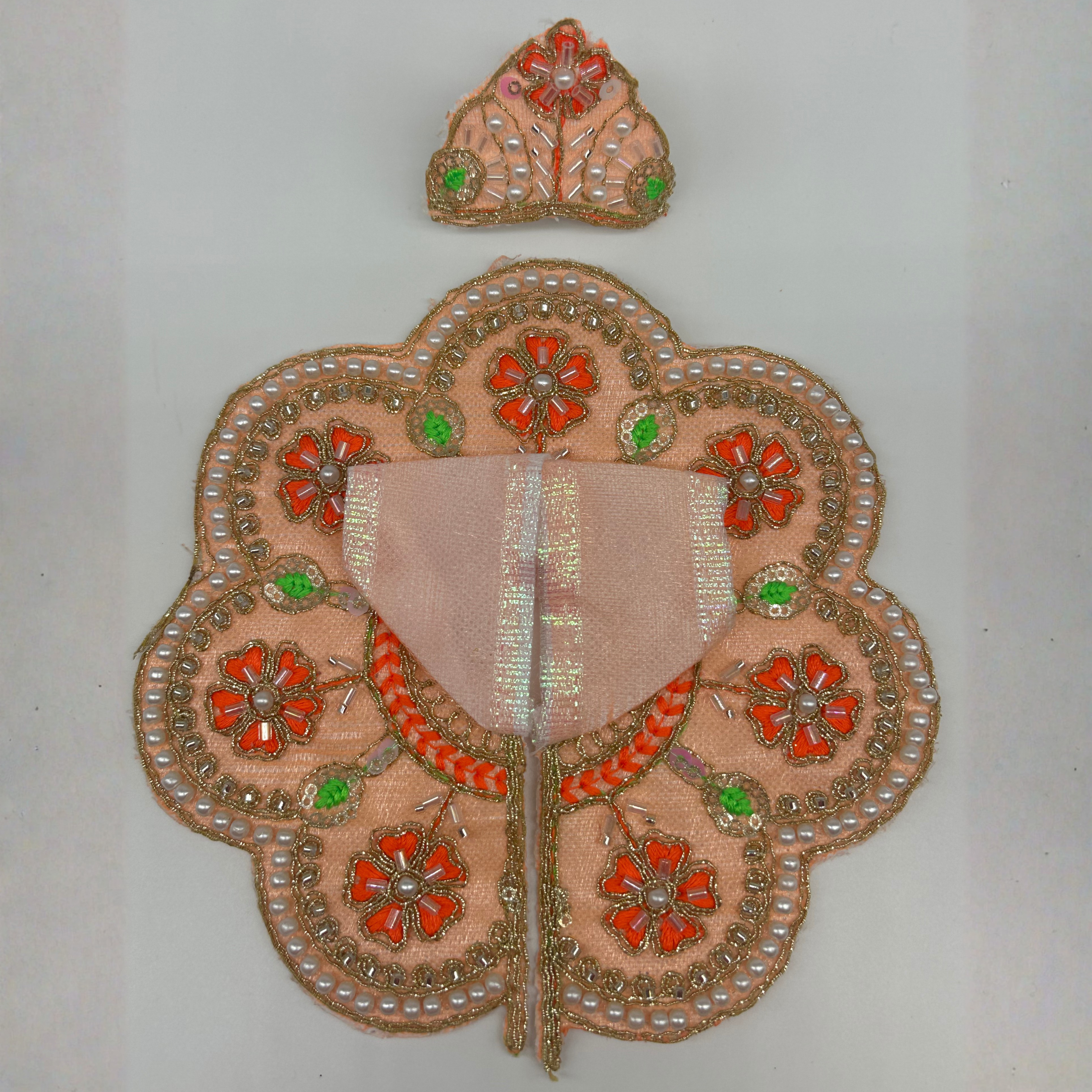 Suvarna Rekha  Poshak With Mukut For Laddu Gopal