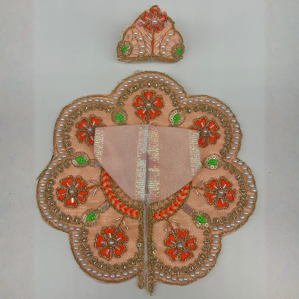 Suvarna Rekha  Poshak With Mukut For Laddu Gopal