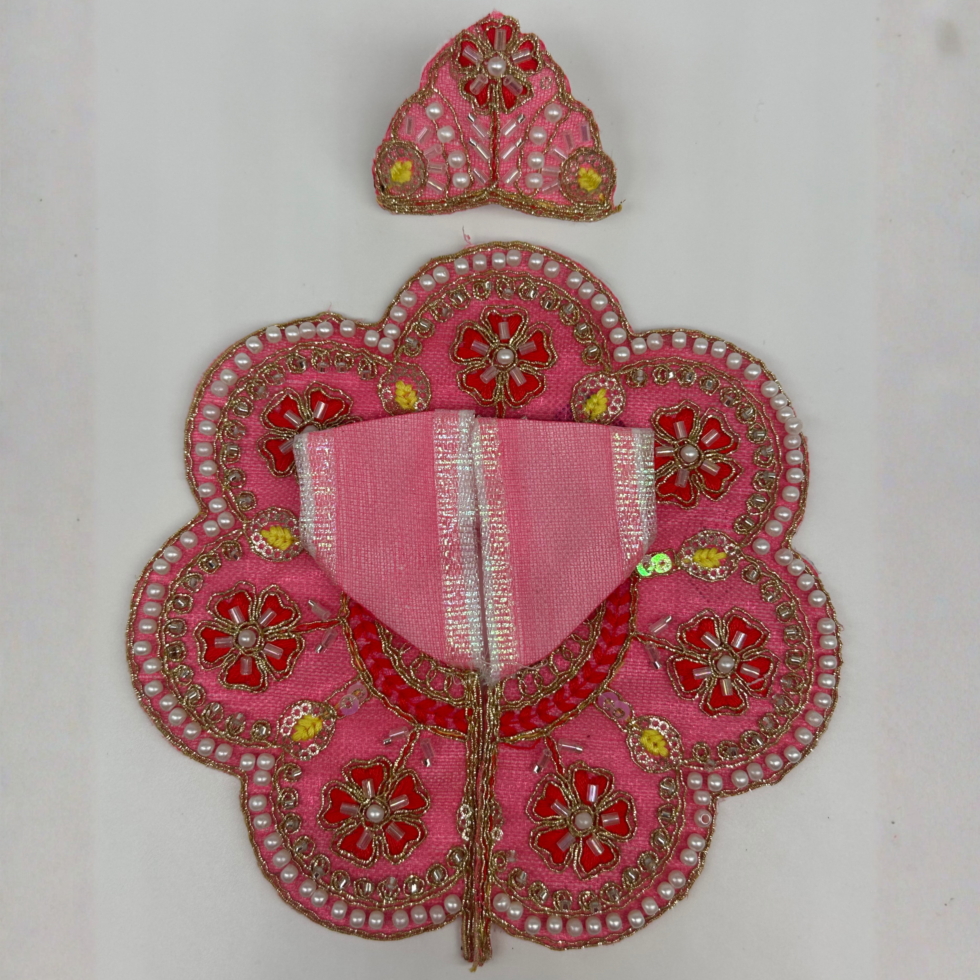 Suvarna Rekha  Poshak With Mukut For Laddu Gopal