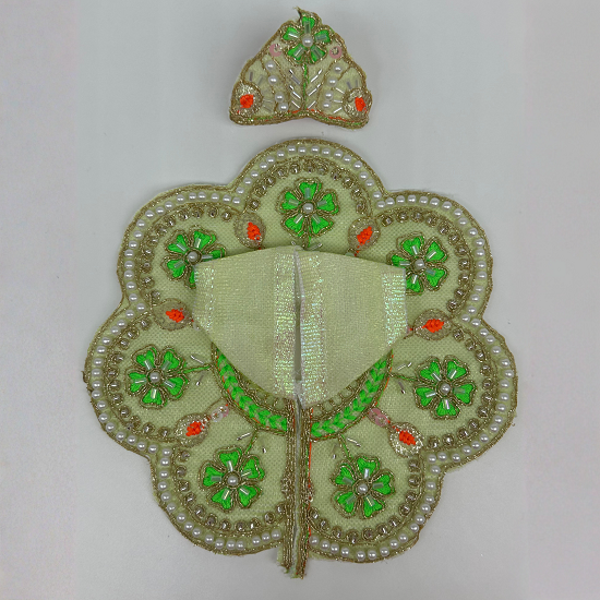 Suvarna Rekha  Poshak With Mukut For Laddu Gopal