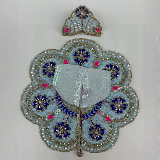 Suvarna Rekha  Poshak With Mukut For Laddu Gopal