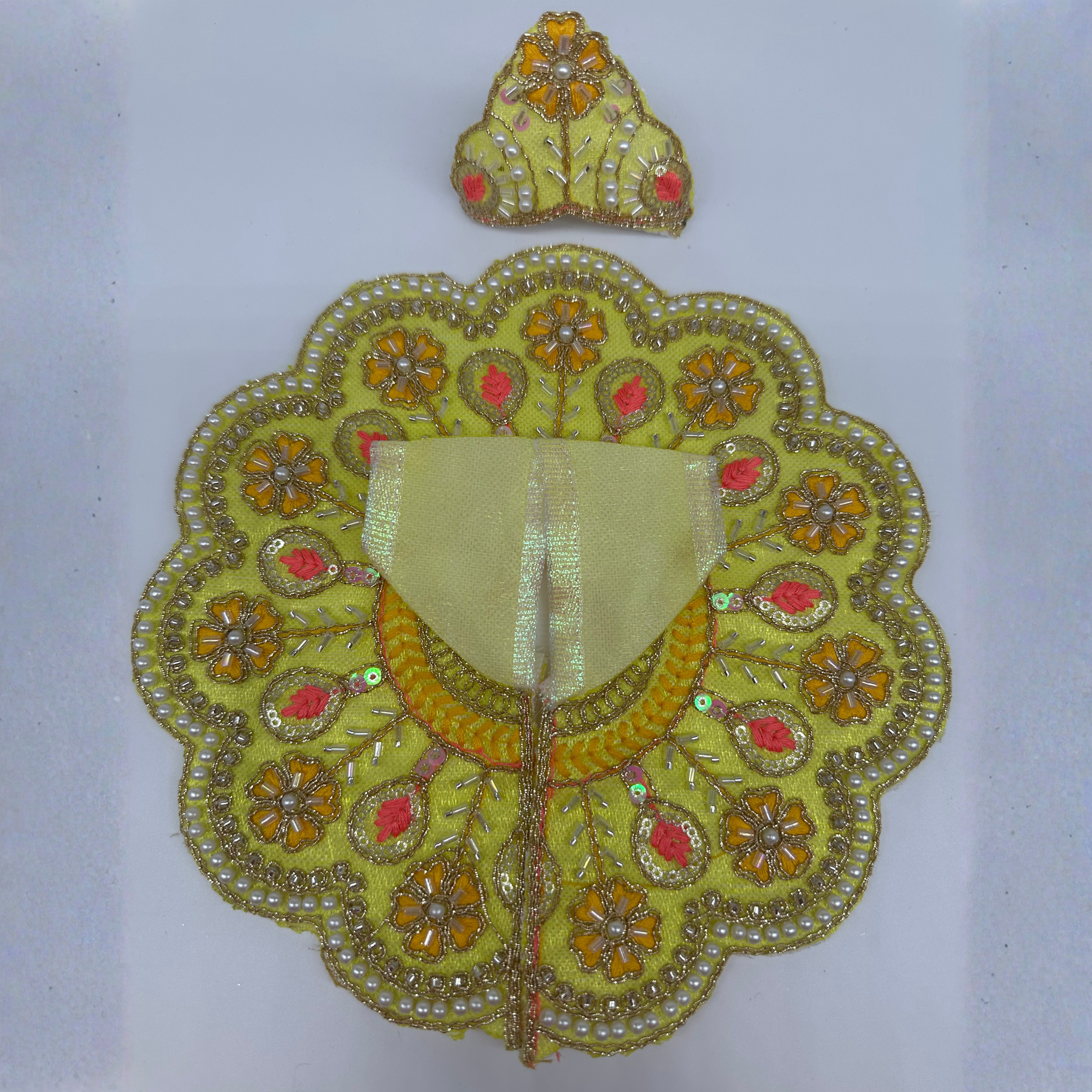 Suvarna Rekha  Poshak With Mukut For Laddu Gopal