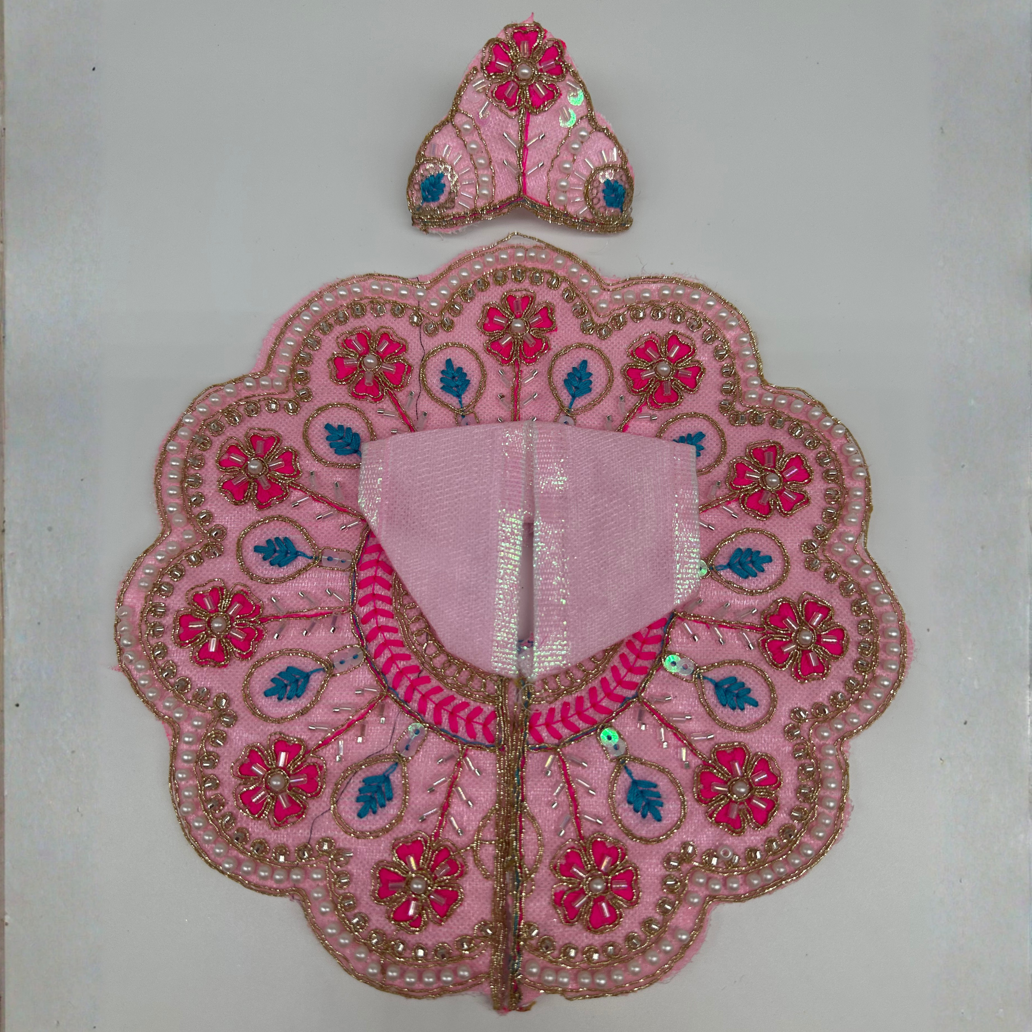 Suvarna Rekha  Poshak With Mukut For Laddu Gopal