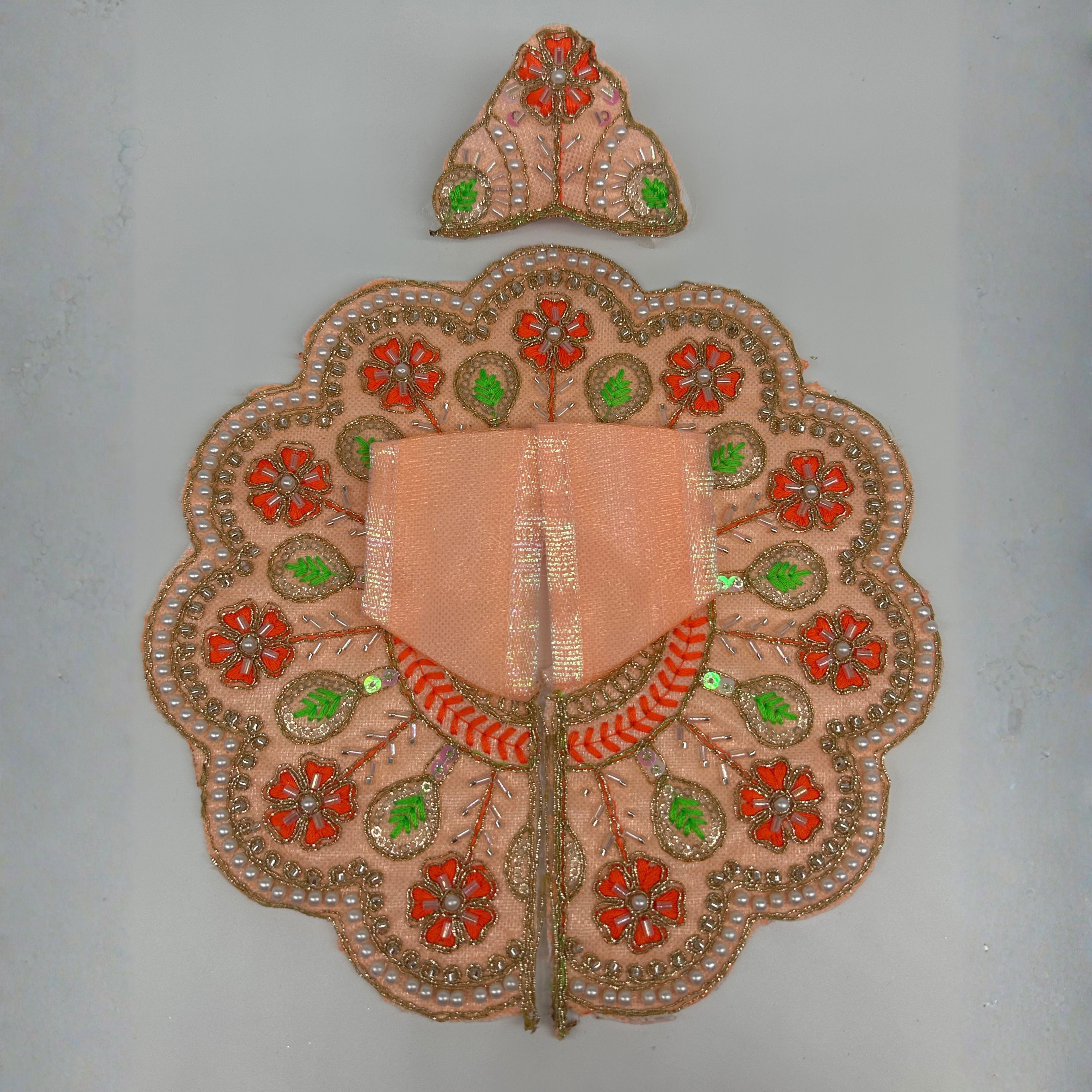 Suvarna Rekha  Poshak With Mukut For Laddu Gopal