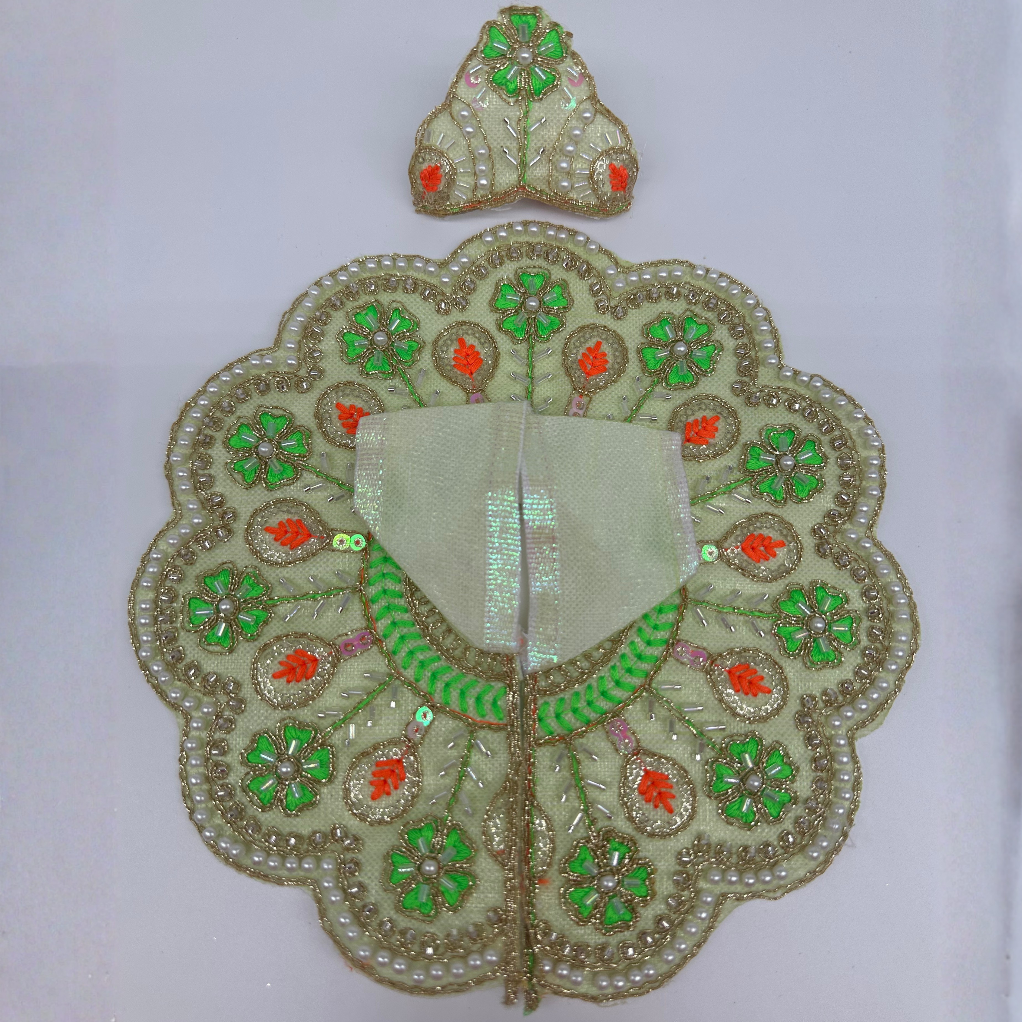 Suvarna Rekha  Poshak With Mukut For Laddu Gopal