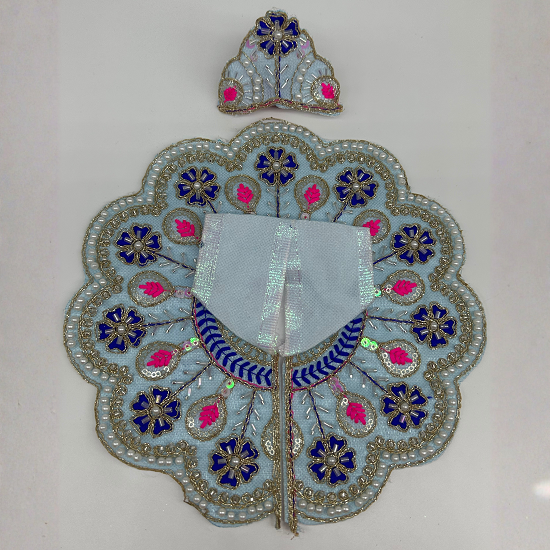 Suvarna Rekha  Poshak With Mukut For Laddu Gopal