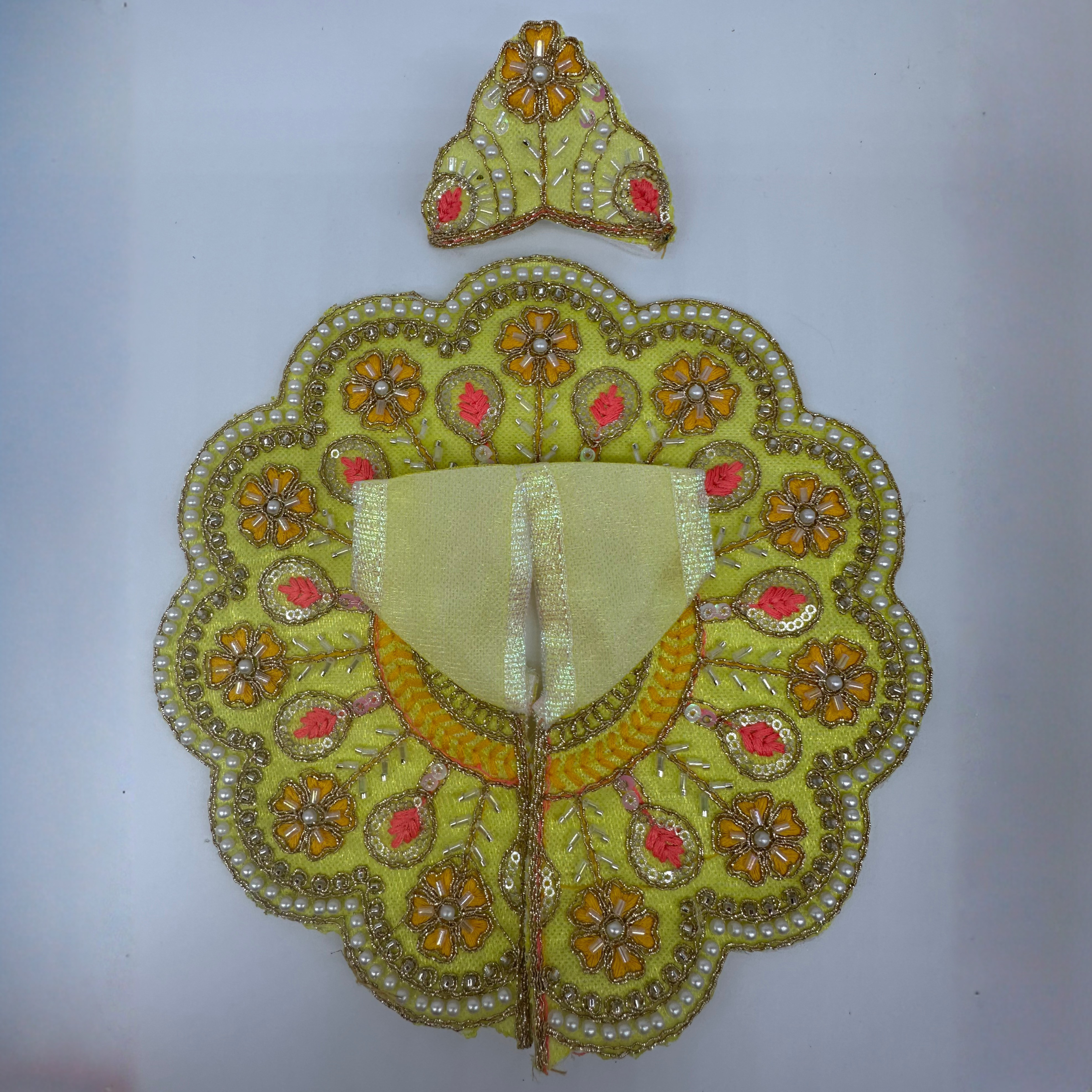 Suvarna Rekha  Poshak With Mukut For Laddu Gopal