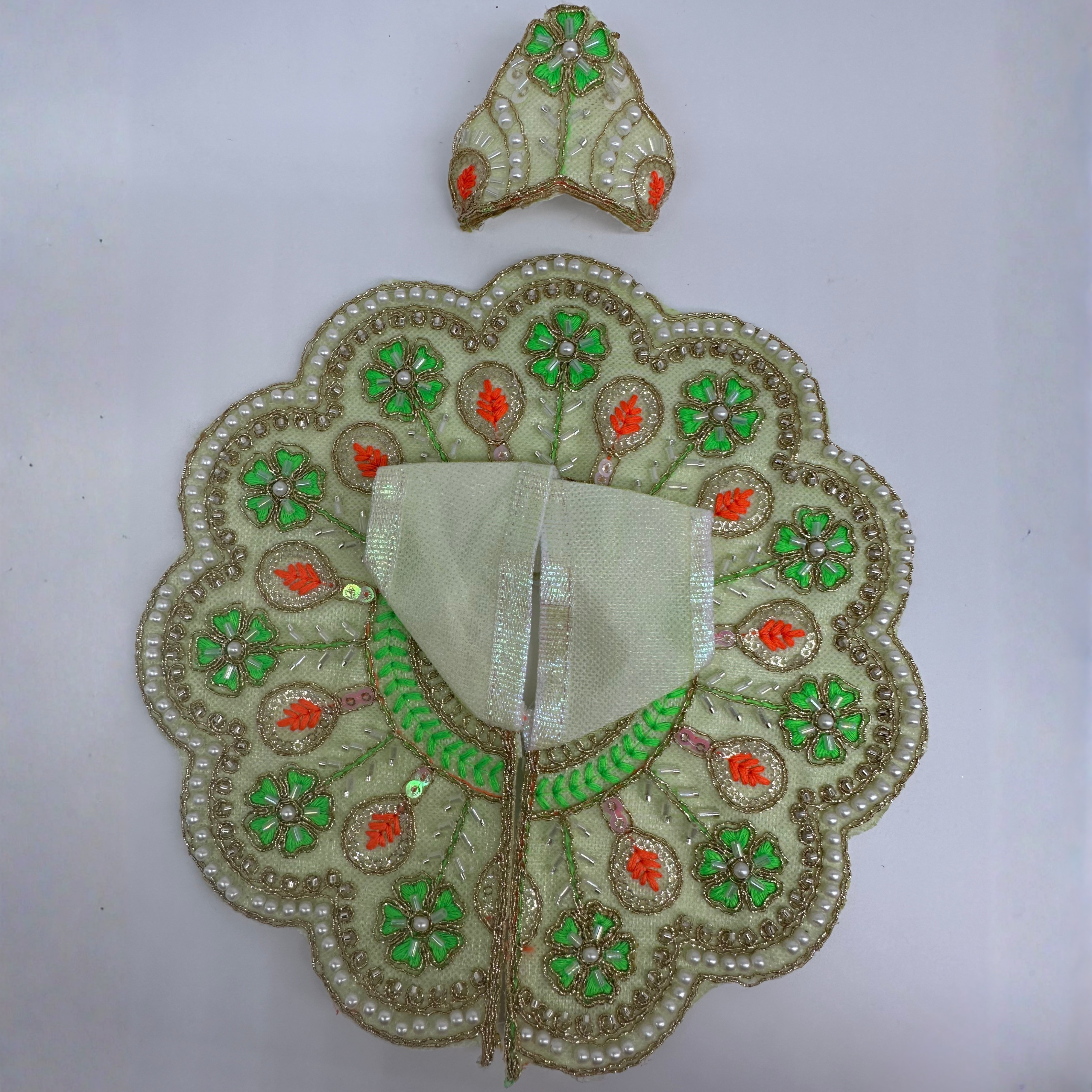 Suvarna Rekha  Poshak With Mukut For Laddu Gopal