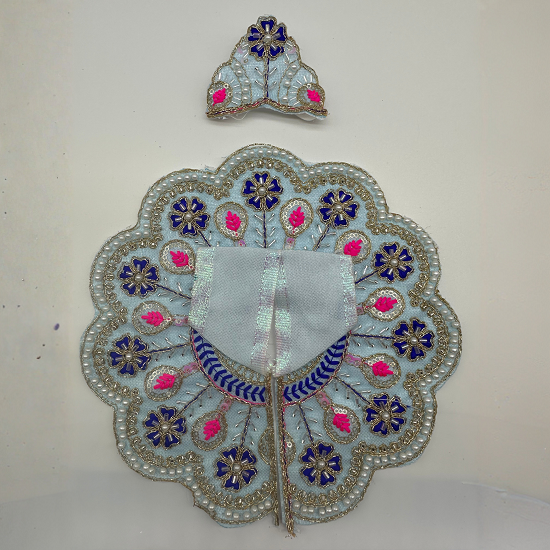 Suvarna Rekha  Poshak With Mukut For Laddu Gopal