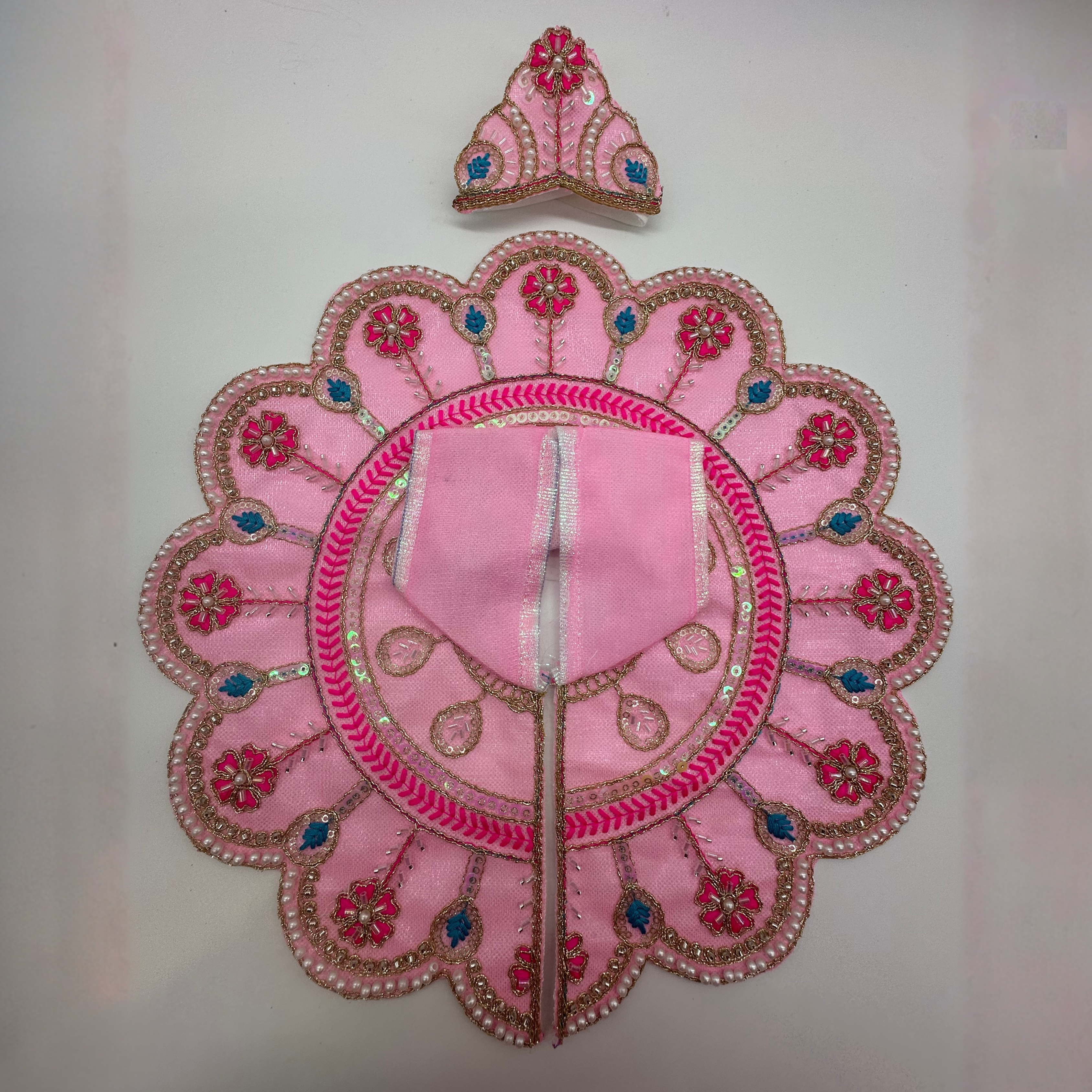 Suvarna Rekha  Poshak With Mukut For Laddu Gopal